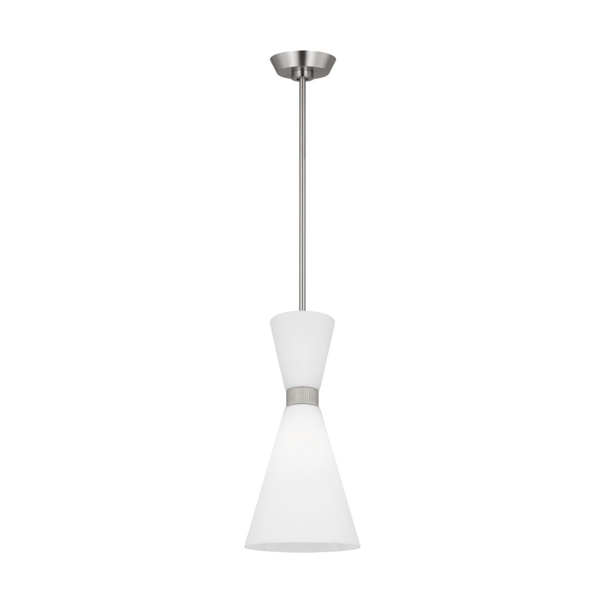 Belcarra 8" Small Pendant, Brushed Steel Finish - Bees Lighting