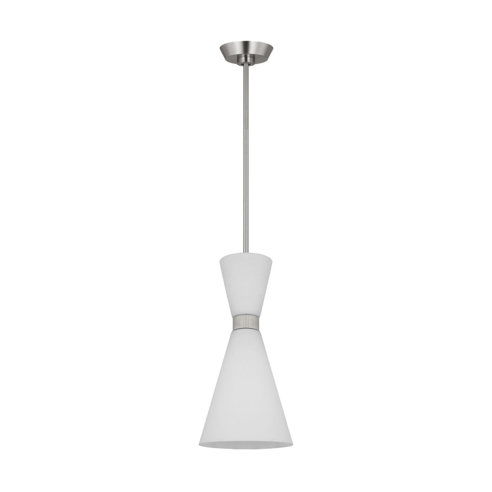 Belcarra 8" Small Pendant, Brushed Steel Finish - Bees Lighting