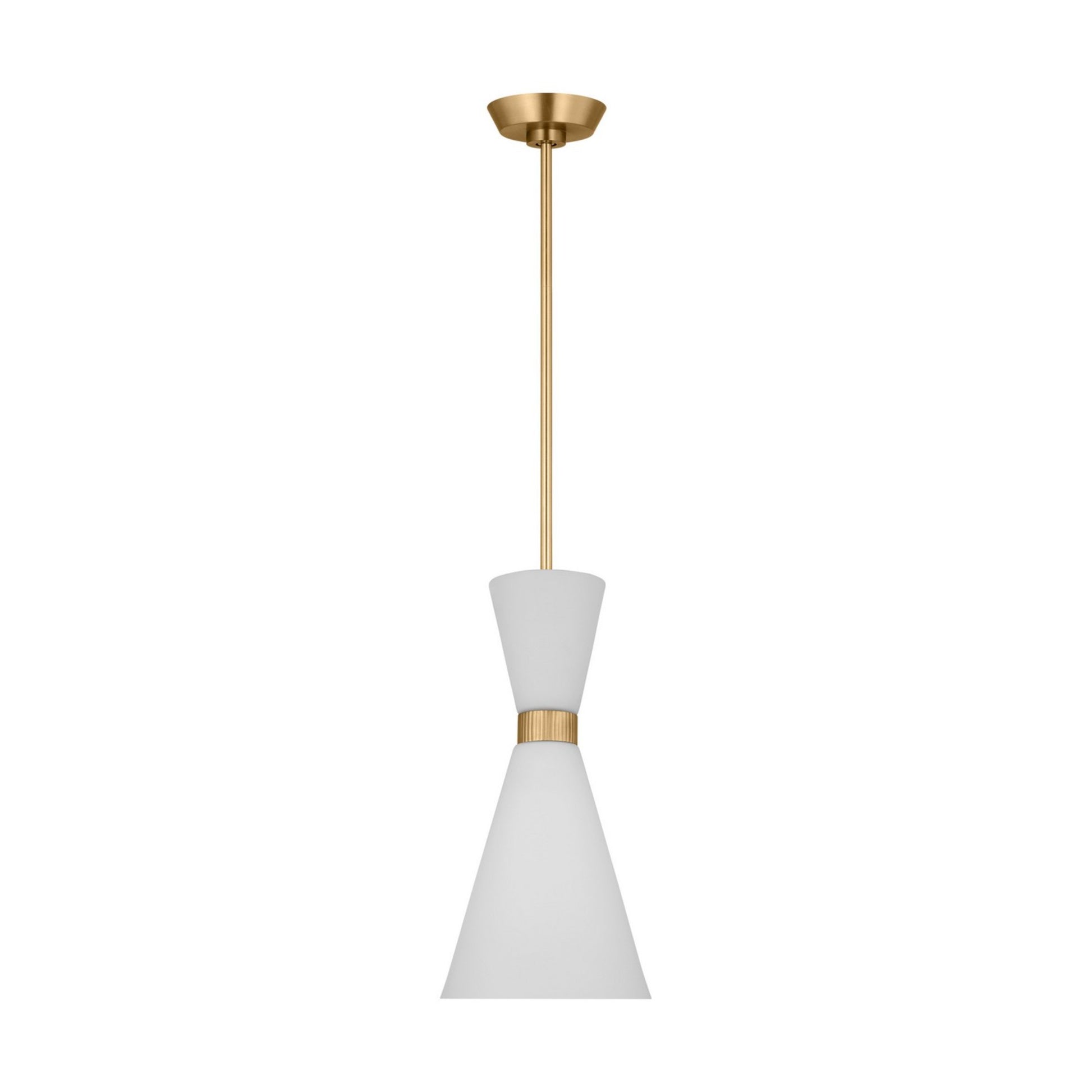 Belcarra 8" Small Pendant, Satin Brass Finish - Bees Lighting