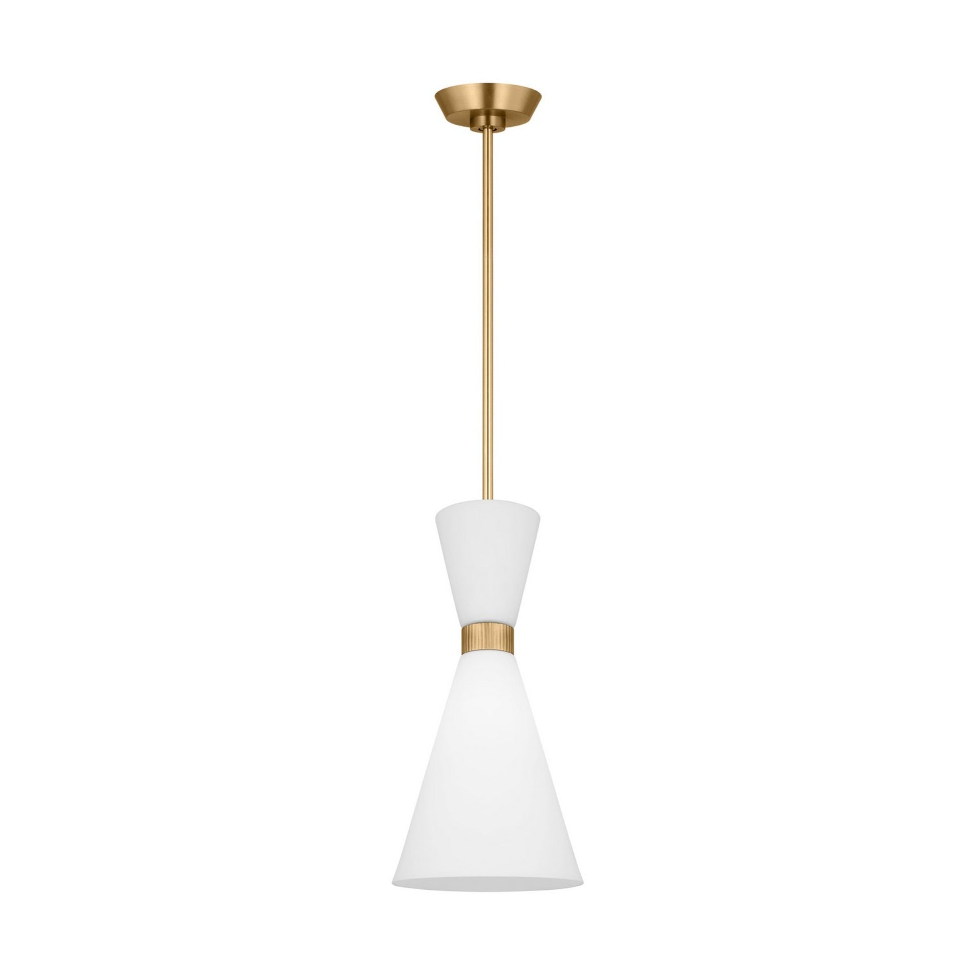 Belcarra 8" Small Pendant, Satin Brass Finish - Bees Lighting