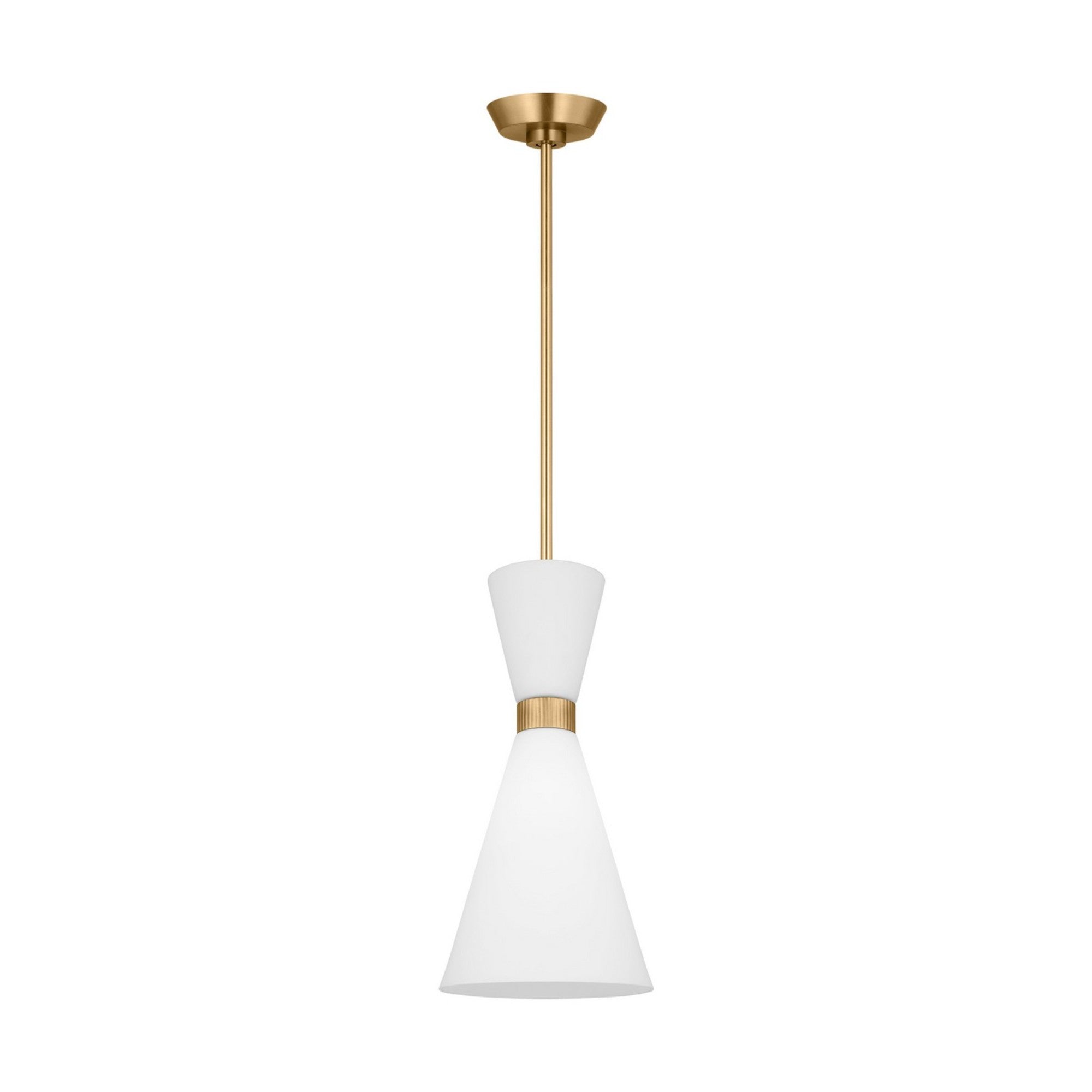 Belcarra 8" Small Pendant, Satin Brass Finish - Bees Lighting