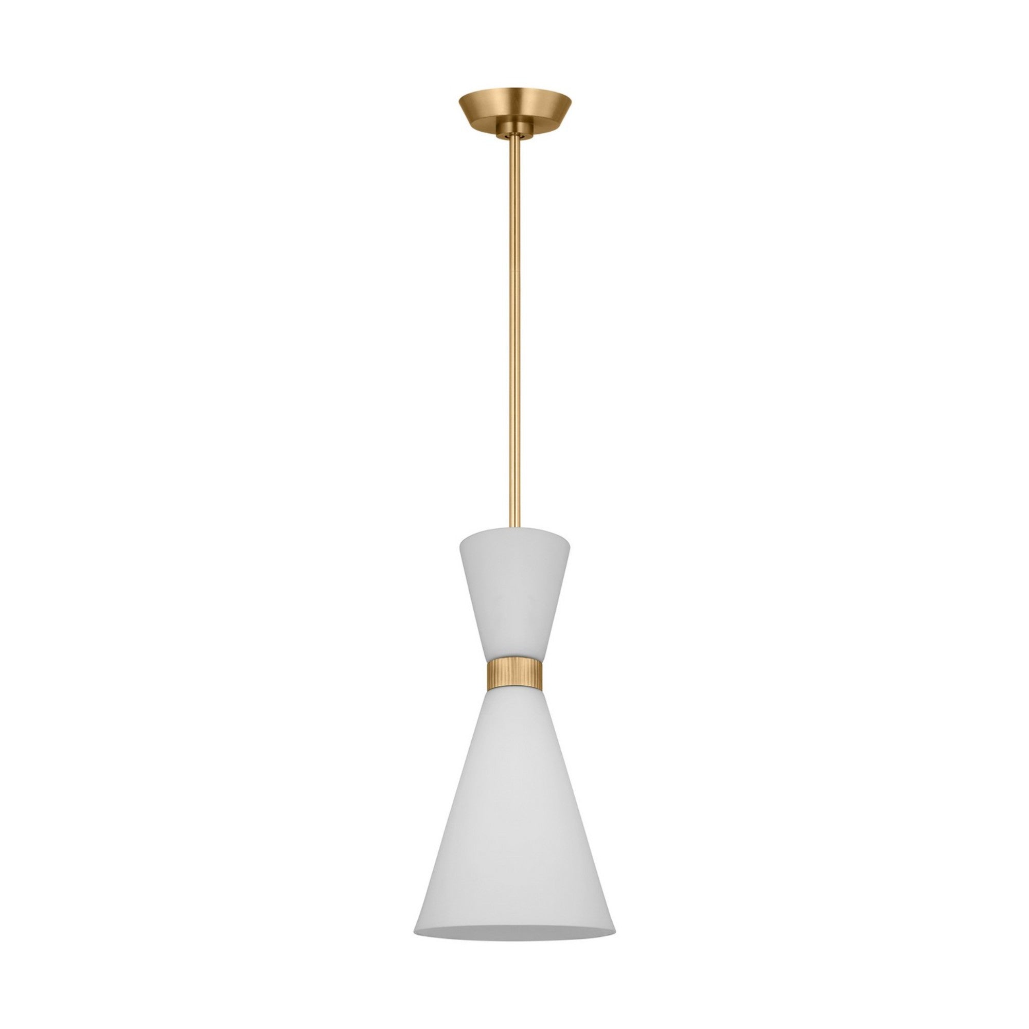 Belcarra 8" Small Pendant, Satin Brass Finish - Bees Lighting