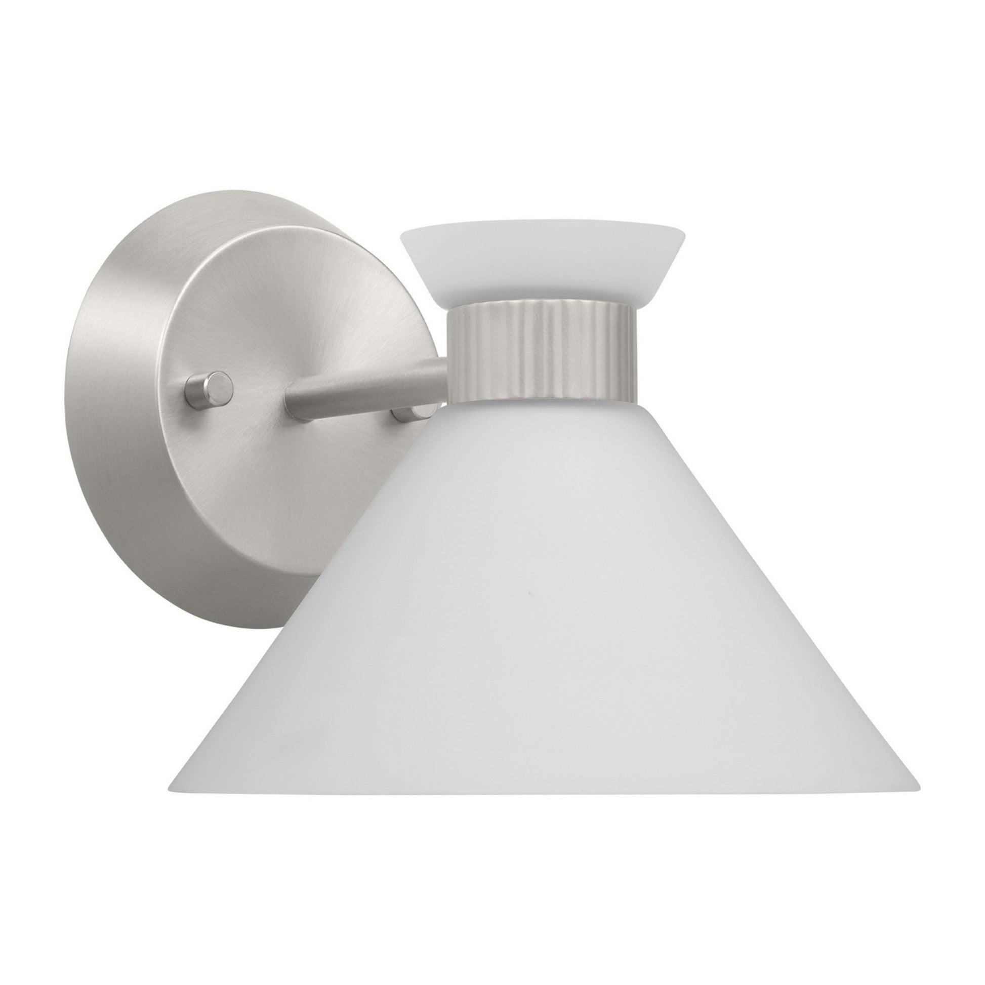 Belcarra 8" Small Bath Sconce, Brushed Steel Finish - Bees Lighting