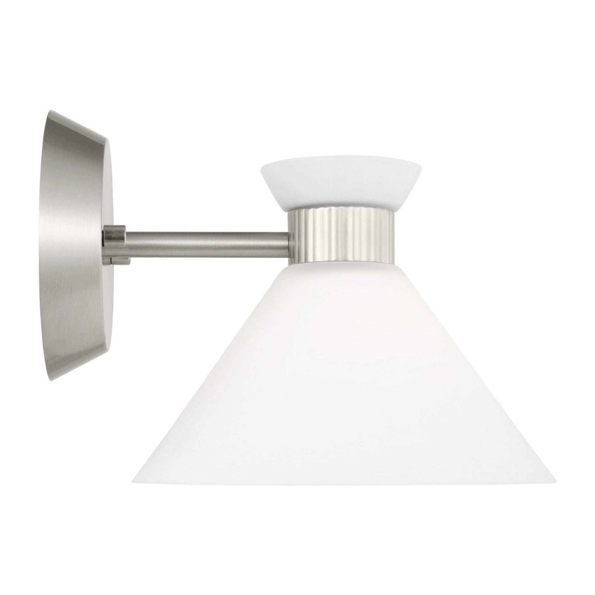 Belcarra 8" Small Bath Sconce, Brushed Steel Finish - Bees Lighting