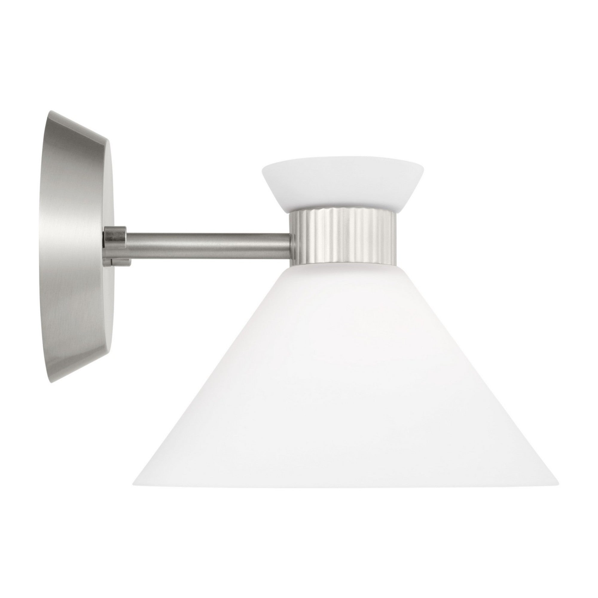 Belcarra 8" Small Bath Sconce, Brushed Steel Finish - Bees Lighting