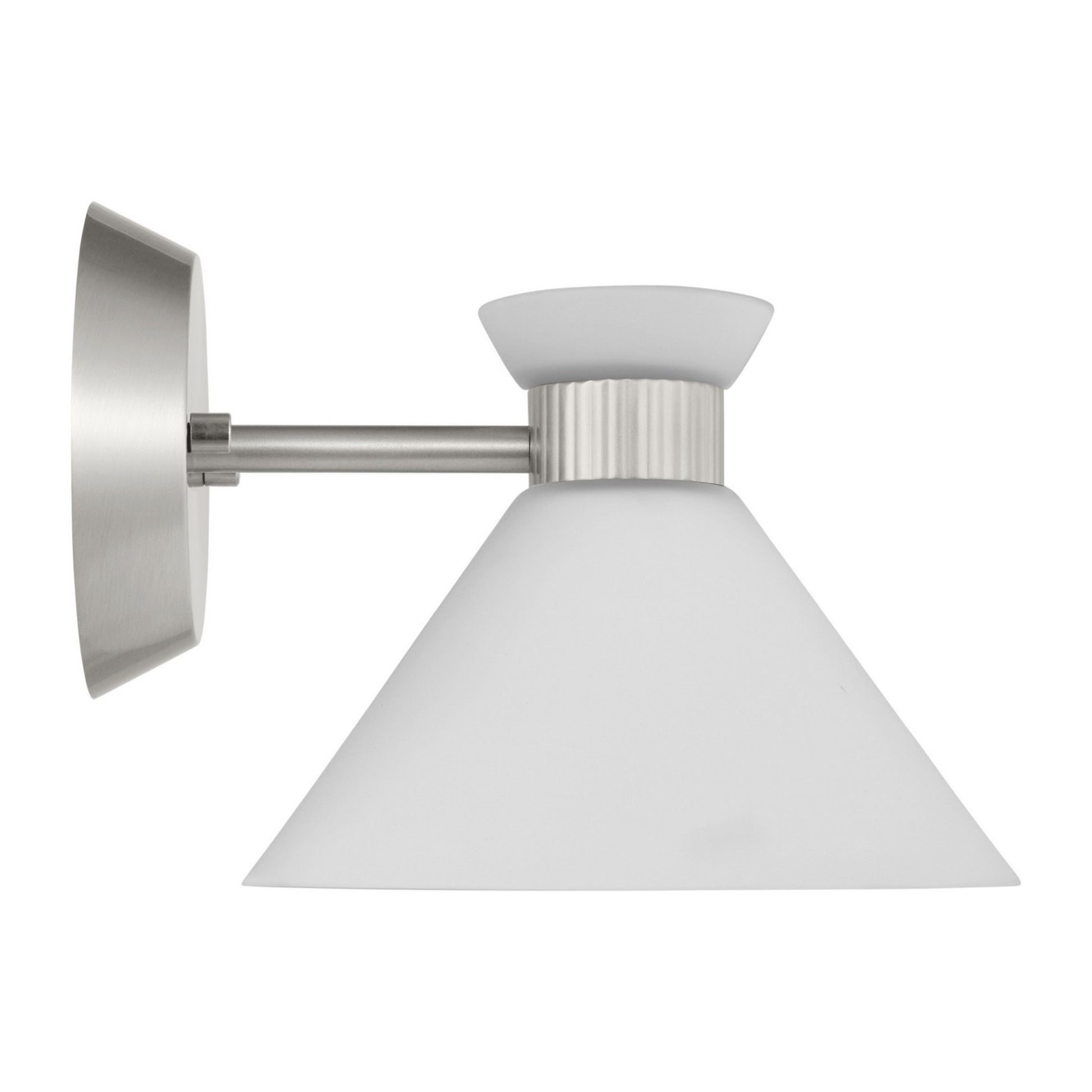 Belcarra 8" Small Bath Sconce, Brushed Steel Finish - Bees Lighting
