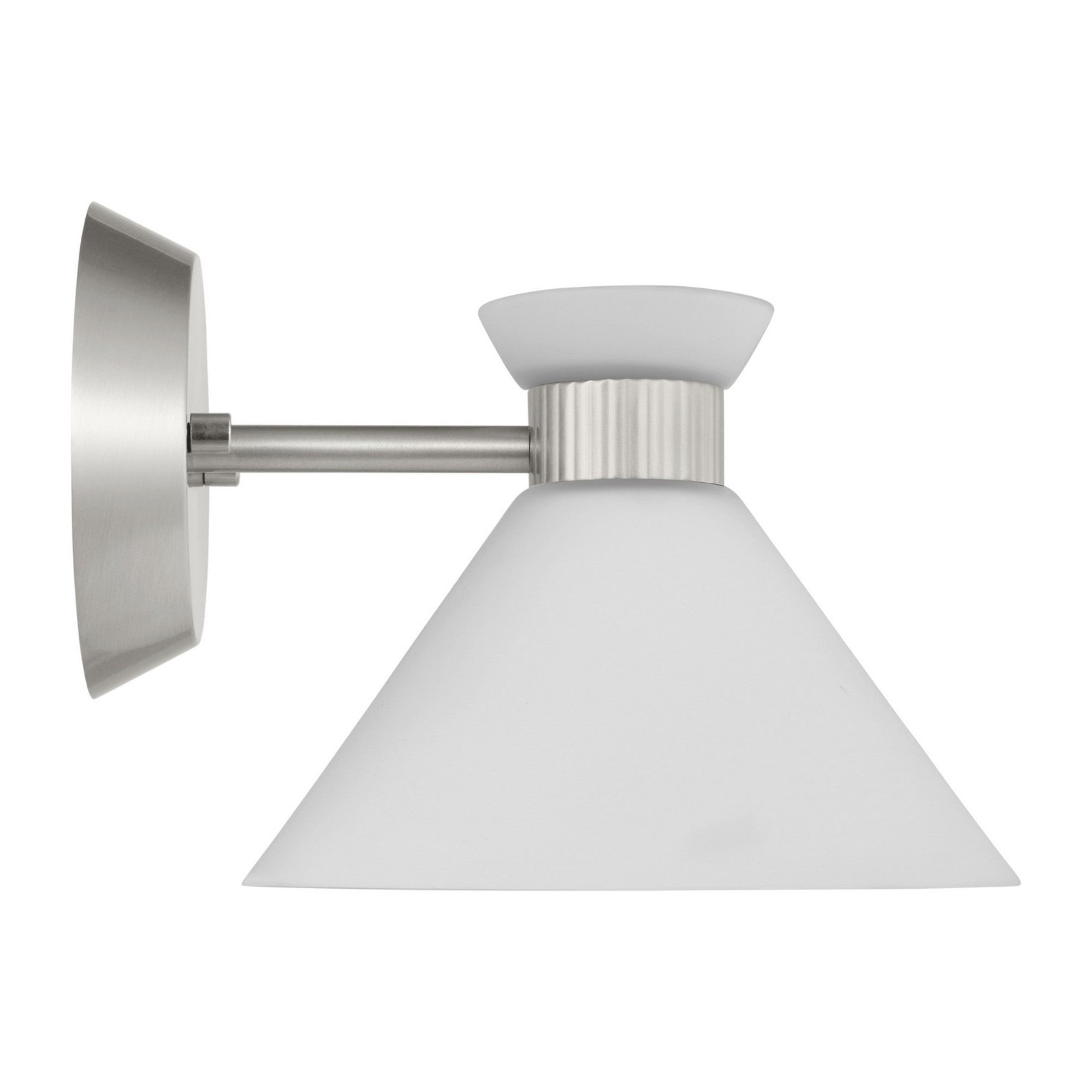 Belcarra 8" Small Bath Sconce, Brushed Steel Finish - Bees Lighting