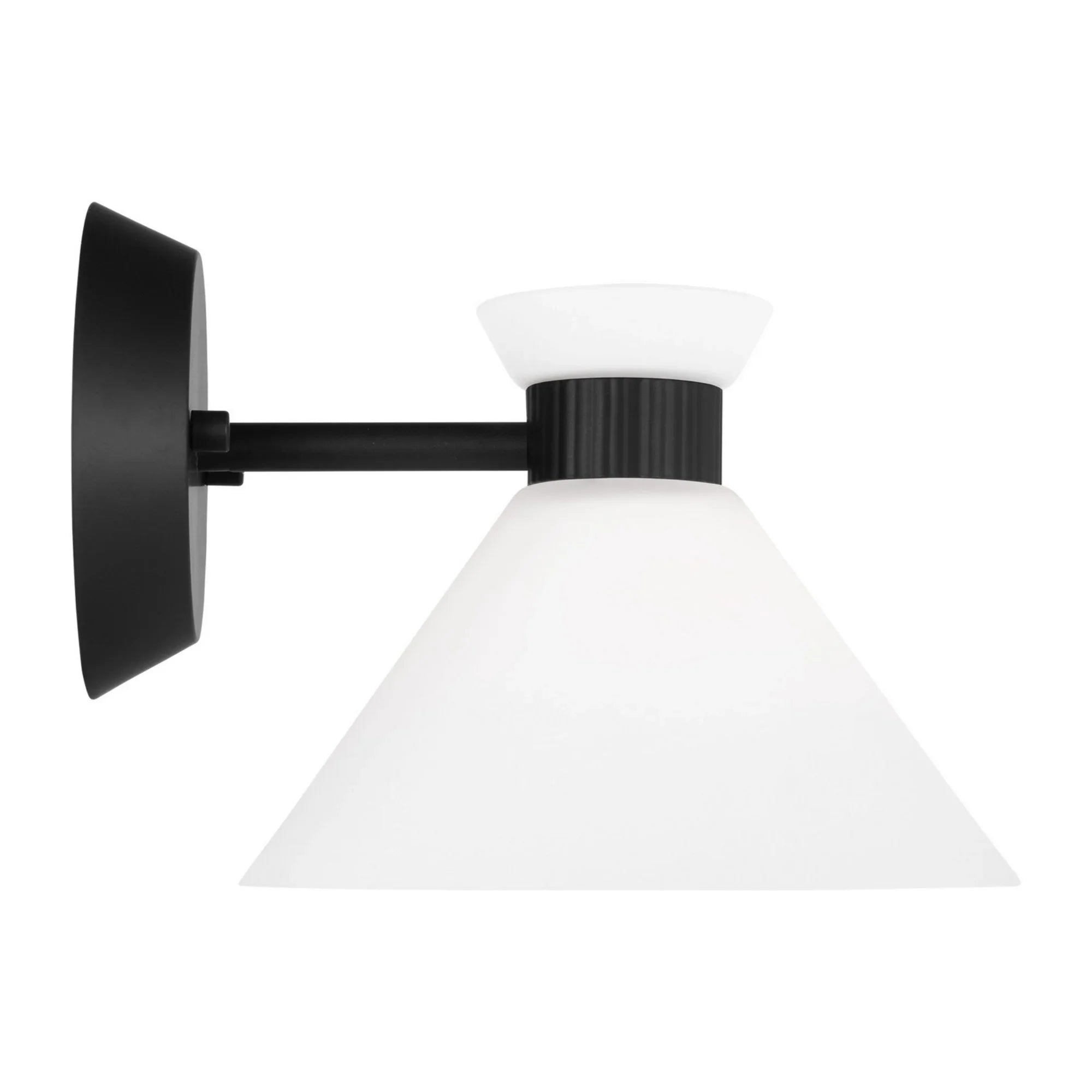 Belcarra 8" Small Bath Sconce, Midnight Black Finish - Bees Lighting