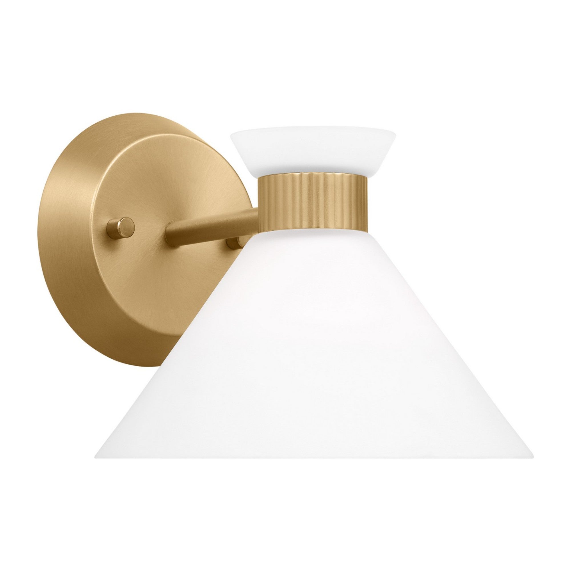 Belcarra 8" Small Bath Sconce, Satin Brass Finish - Bees Lighting