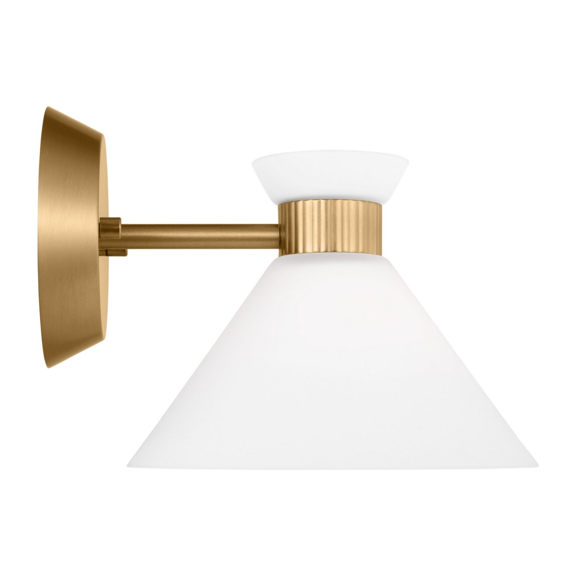 Belcarra 8" Small Bath Sconce, Satin Brass Finish - Bees Lighting
