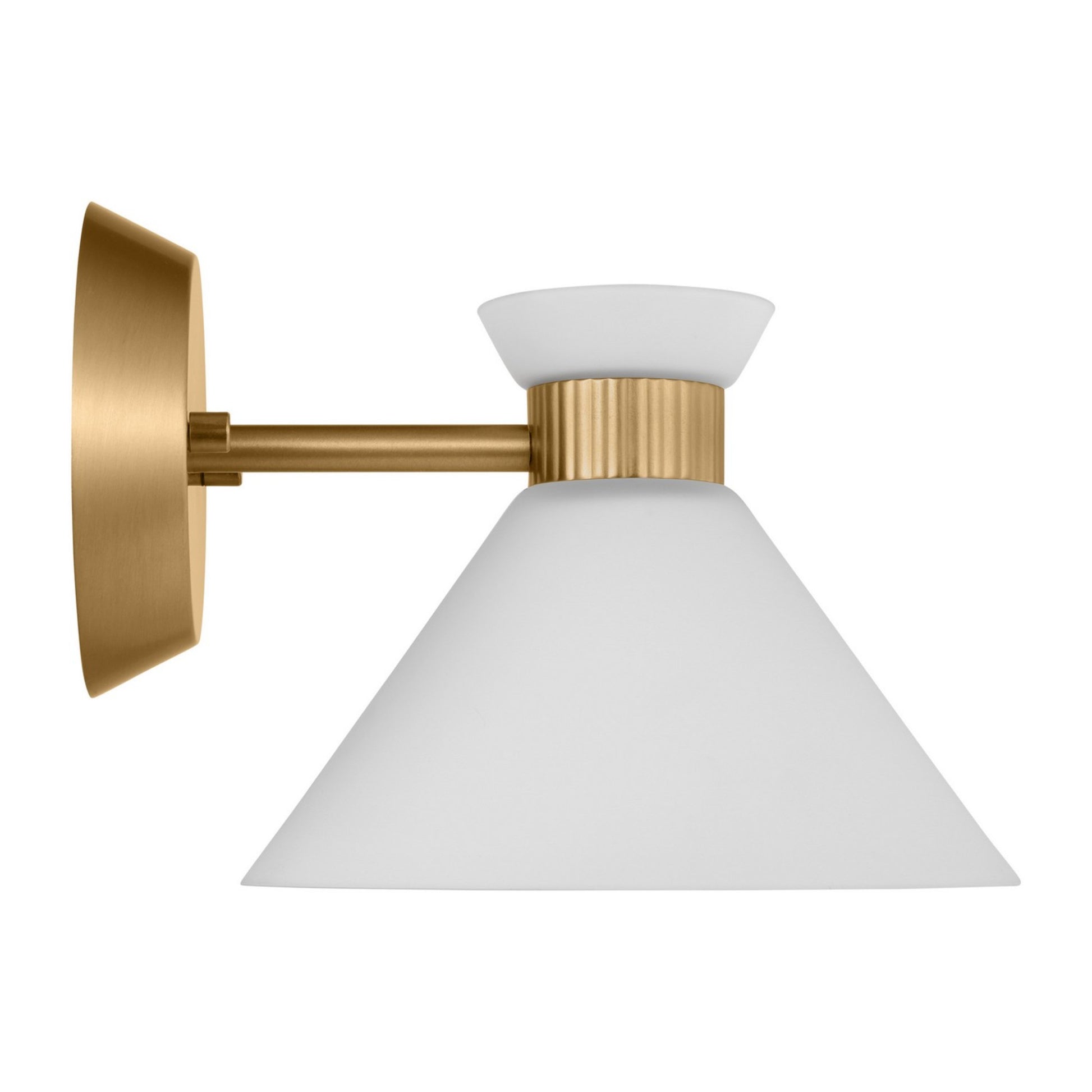 Belcarra 8" Small Bath Sconce, Satin Brass Finish - Bees Lighting