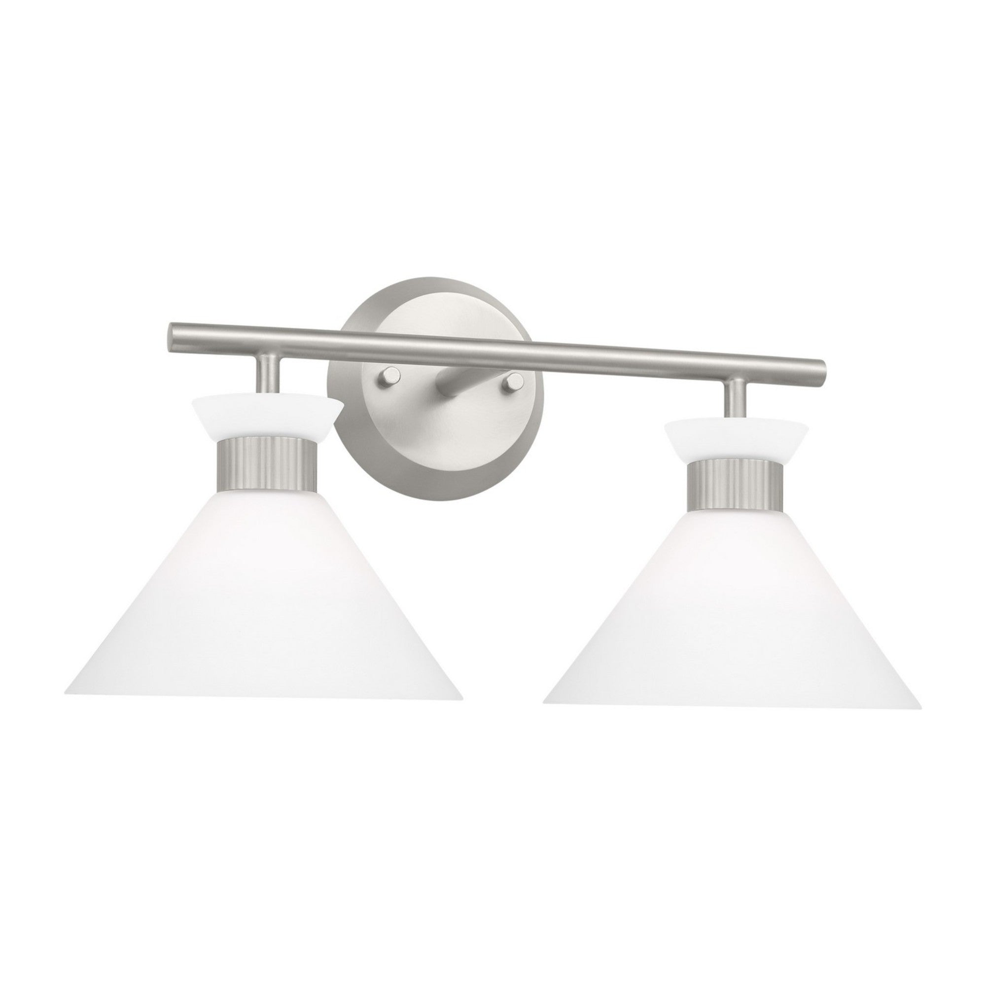 Belcarra 17" 2-Light Bathroom Vanity, Brushed Steel Finish - Bees Lighting