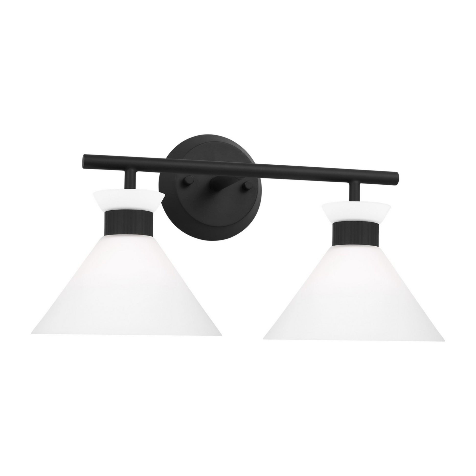 Belcarra 17" 2-Light Bathroom Vanity, Midnight Black Finish - Bees Lighting