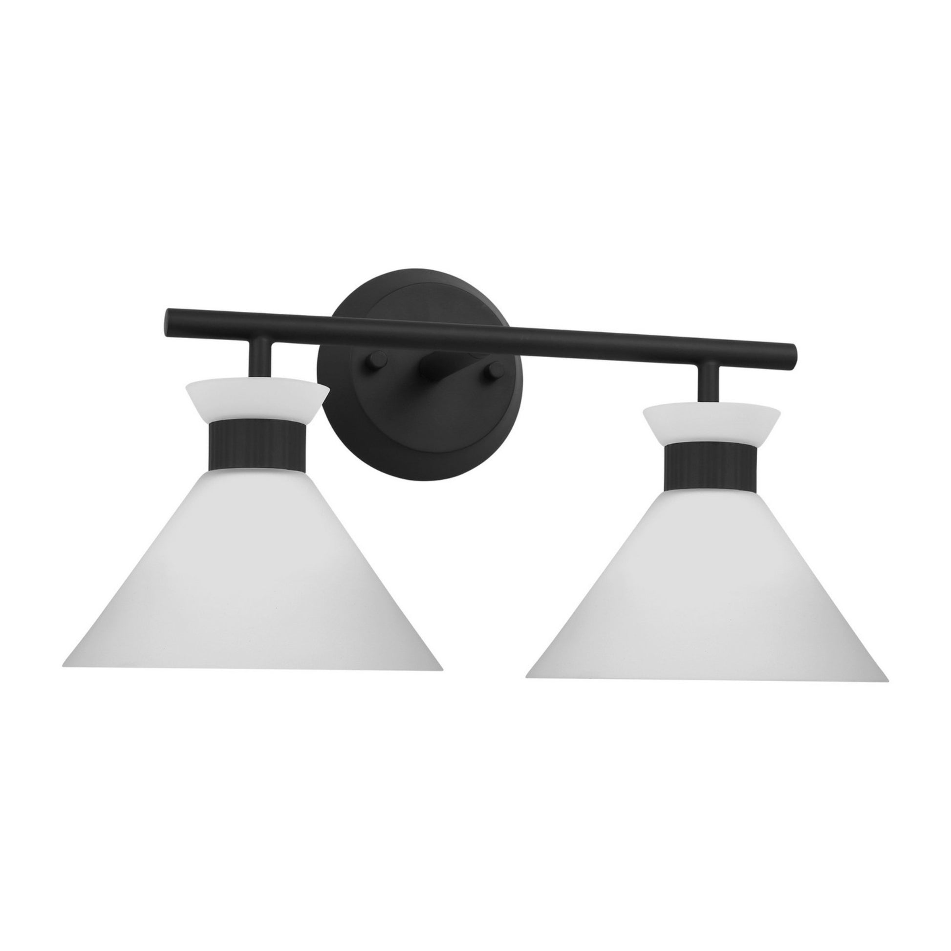 Belcarra 17" 2-Light Bathroom Vanity, Midnight Black Finish - Bees Lighting