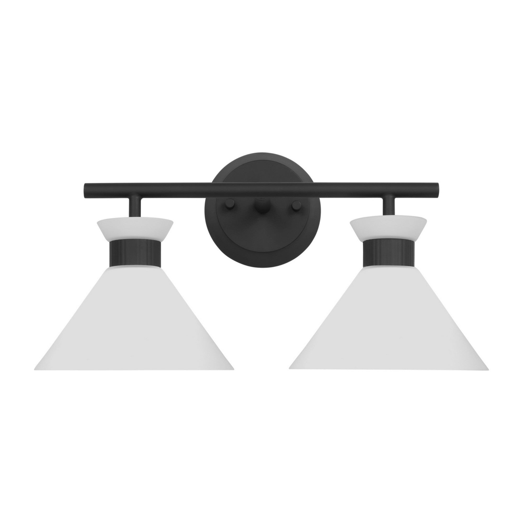 Belcarra 17" 2-Light Bathroom Vanity, Midnight Black Finish - Bees Lighting