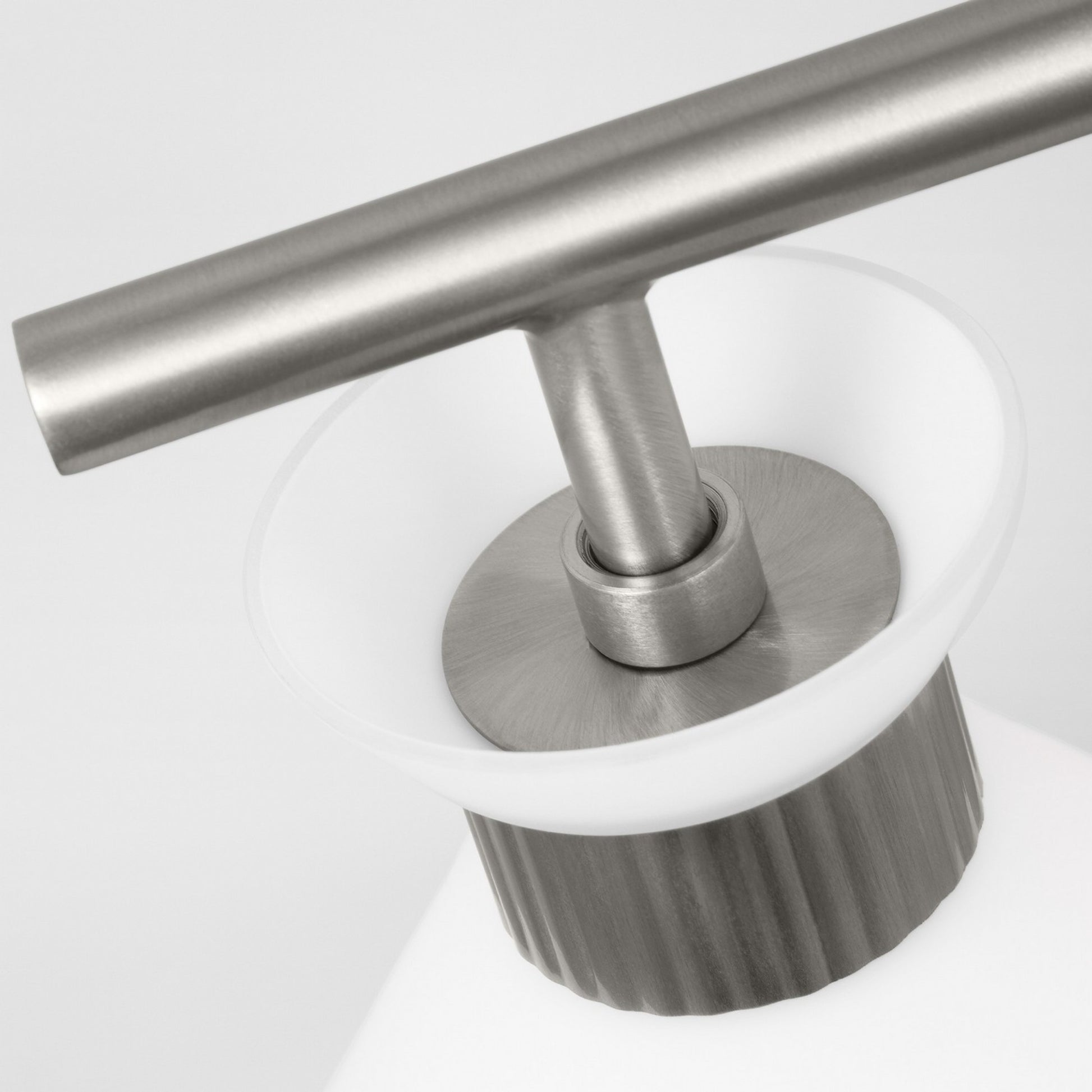 Belcarra 27" 3-Light Bathroom Vanity, Brushed Steel Finish - Bees Lighting