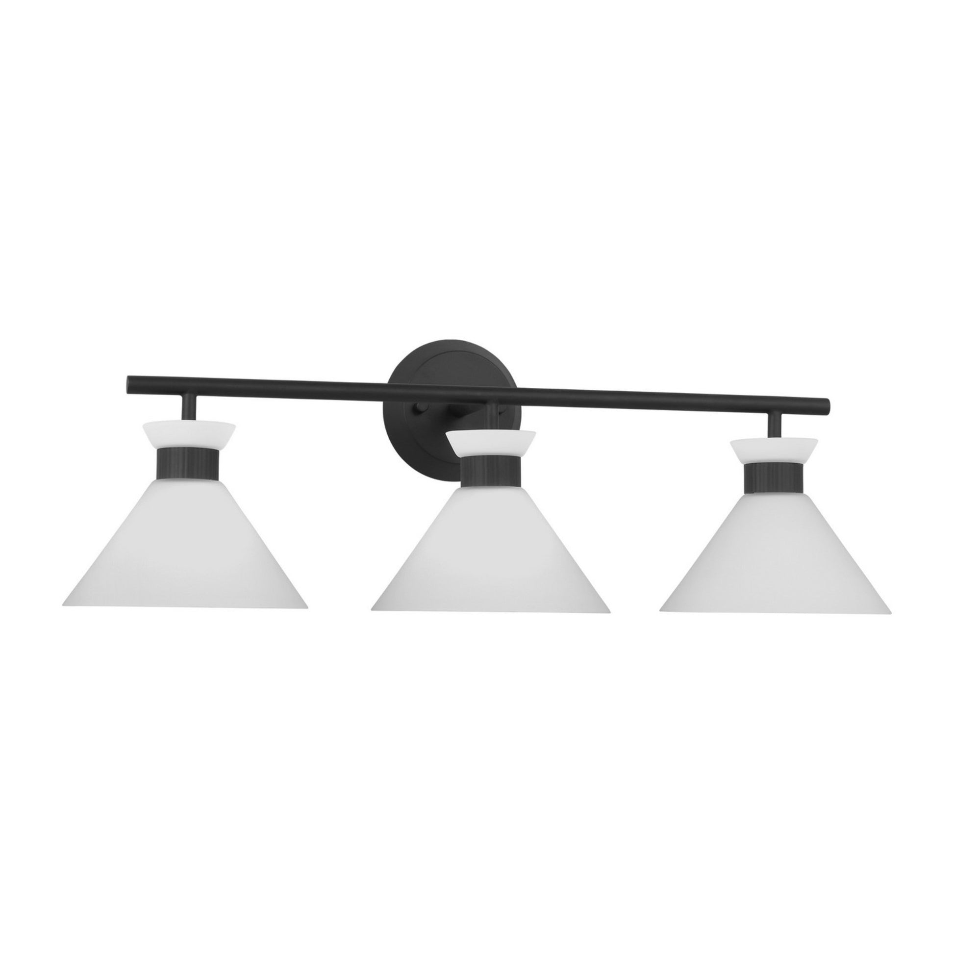 Belcarra 27" 3-Light Bathroom Vanity, Midnight Black Finish - Bees Lighting