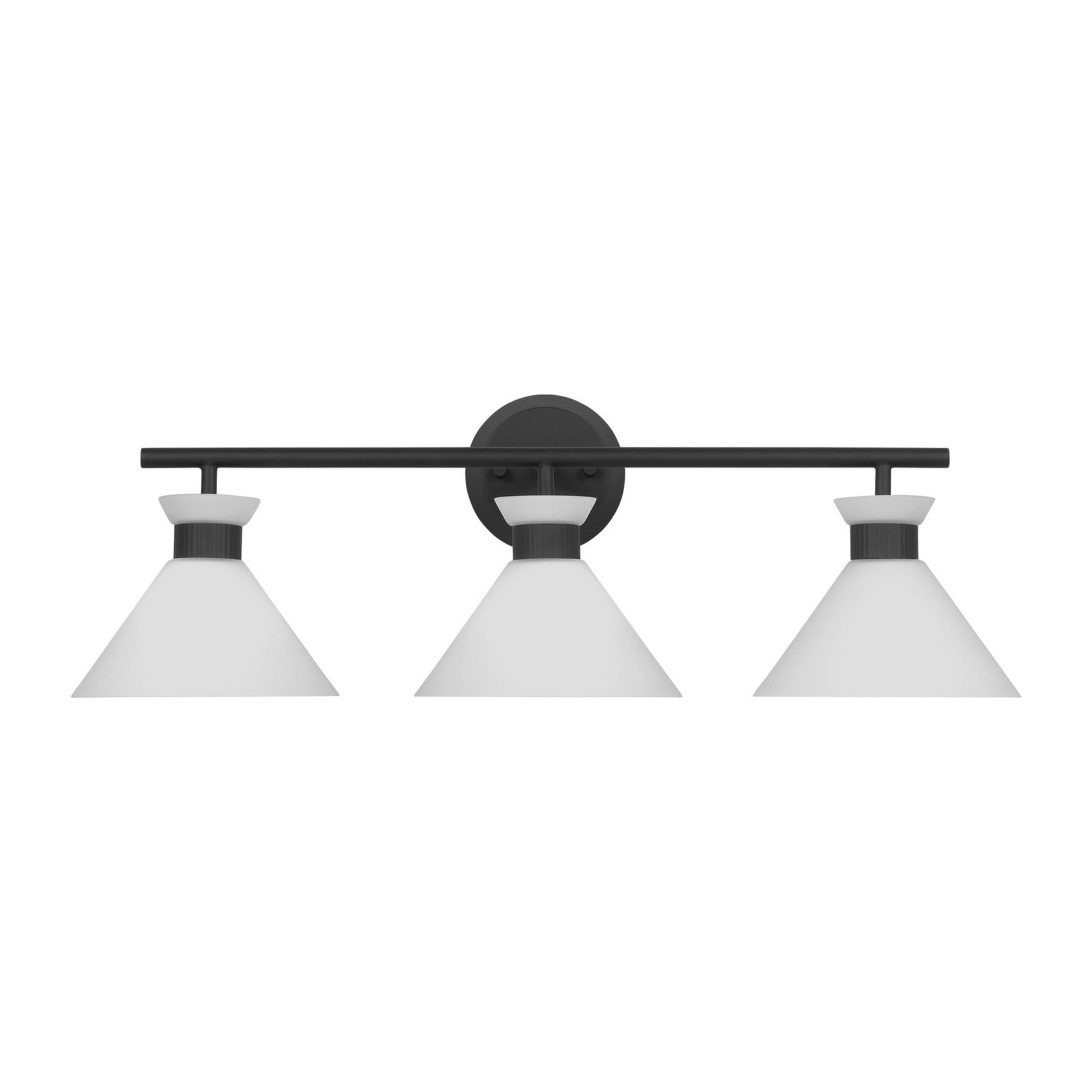 Belcarra 27" 3-Light Bathroom Vanity, Midnight Black Finish - Bees Lighting