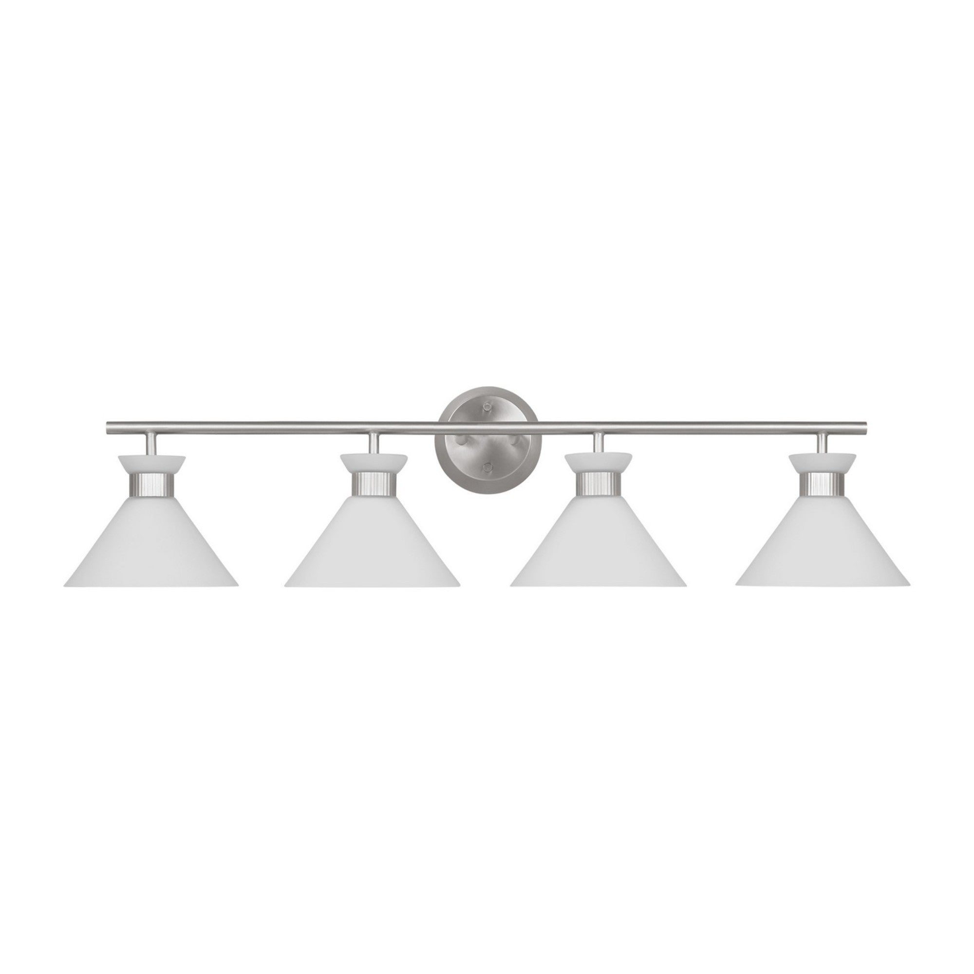 Belcarra 37" 4-Light Bathroom Vanity, Brushed Steel Finish - Bees Lighting