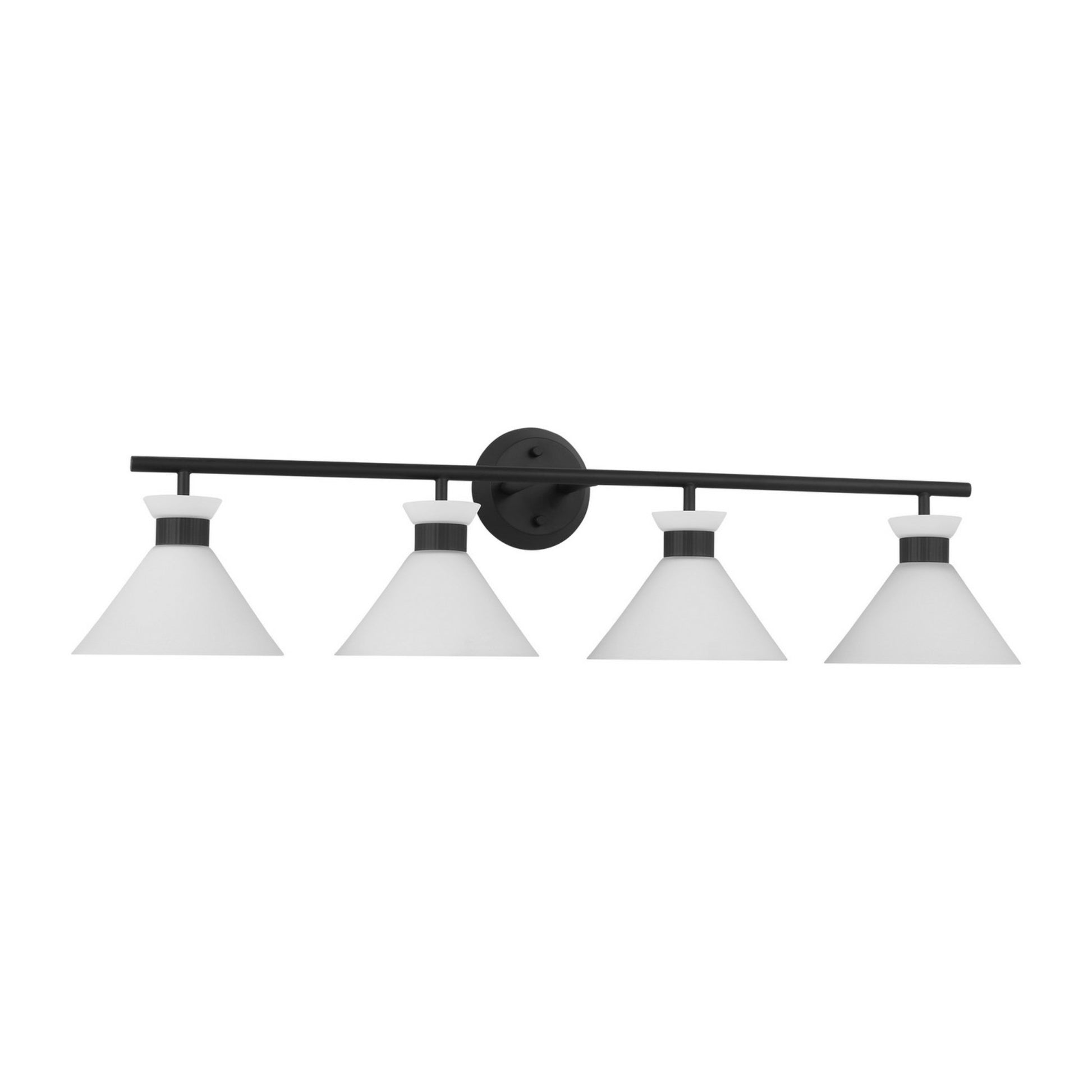Belcarra 37" 4-Light Bathroom Vanity, Midnight Black Finish - Bees Lighting