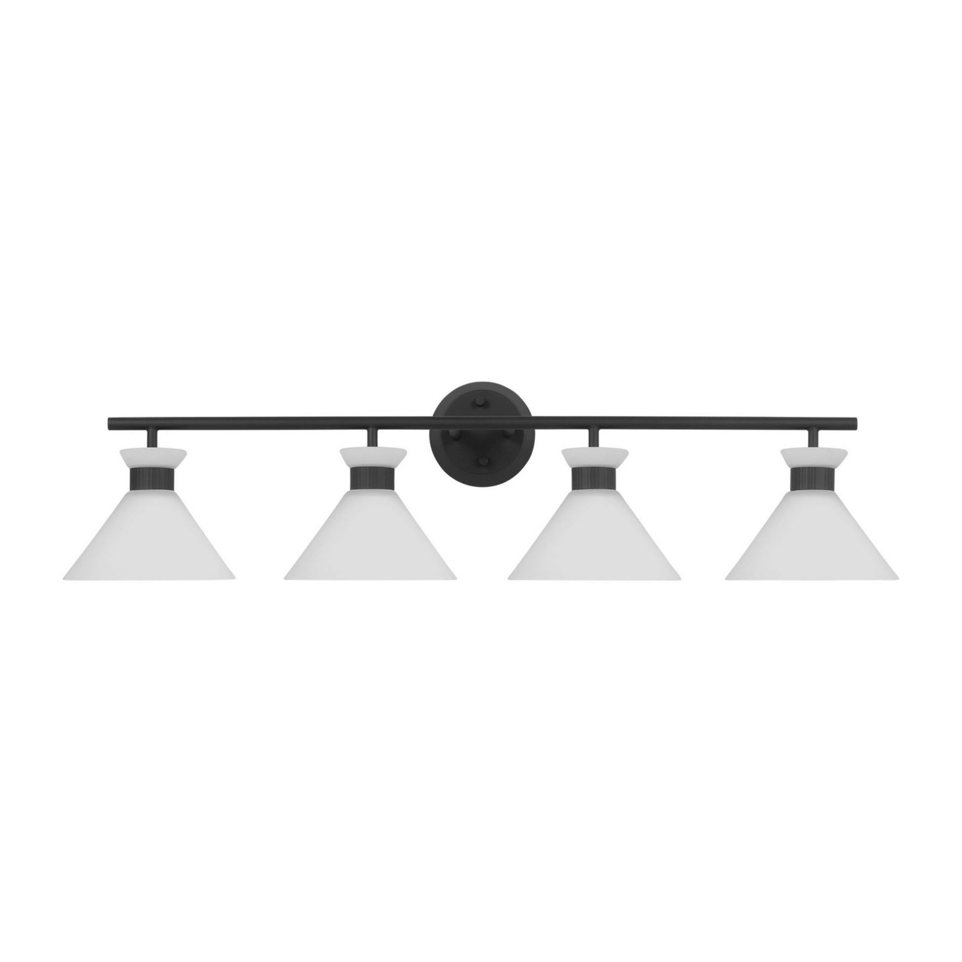 Belcarra 37" 4-Light Bathroom Vanity, Midnight Black Finish - Bees Lighting