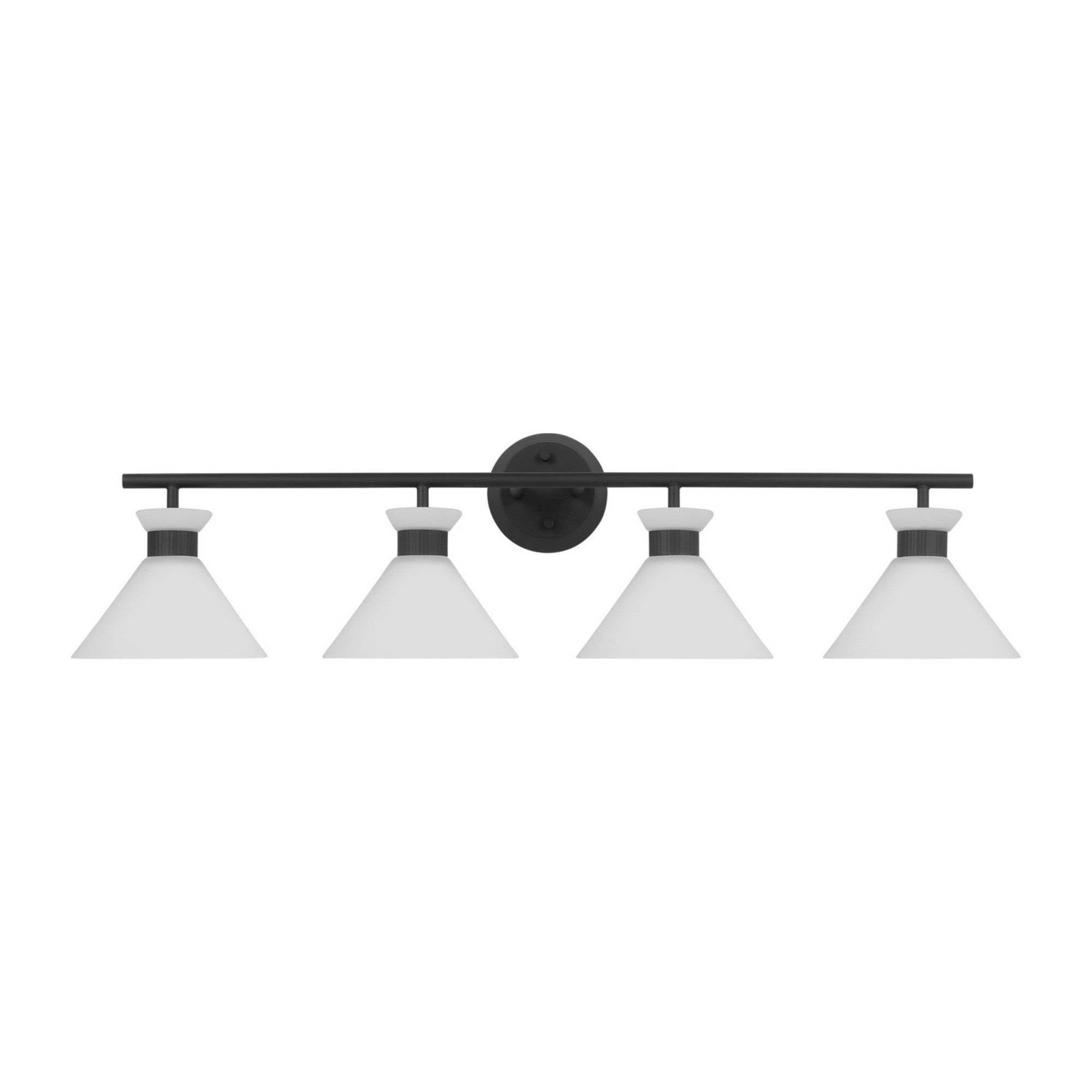 Belcarra 37" 4-Light Bathroom Vanity, Midnight Black Finish - Bees Lighting