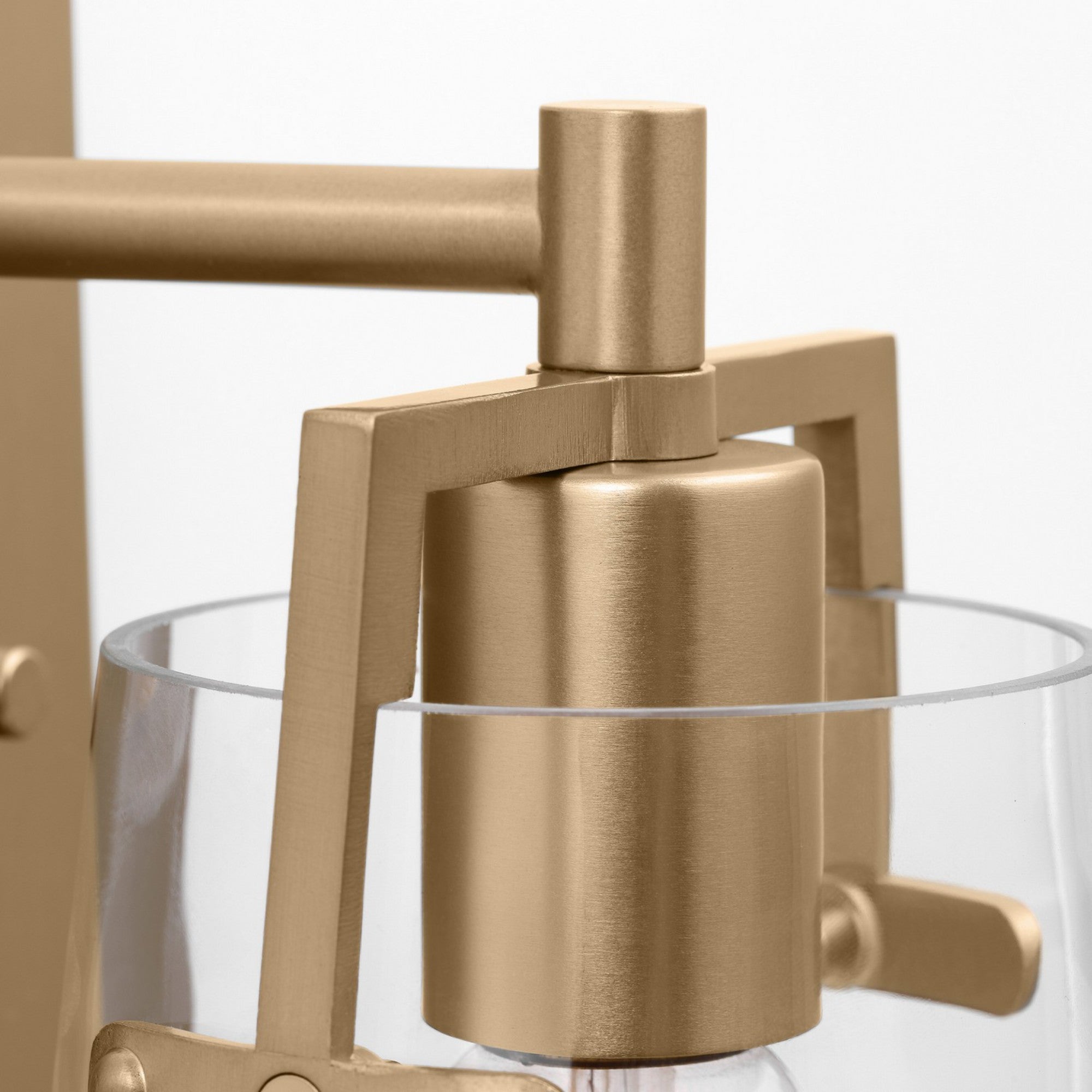 Crofton 9" Bathroom Sconce, Satin Brass Finish with Clear Glass - Bees Lighting