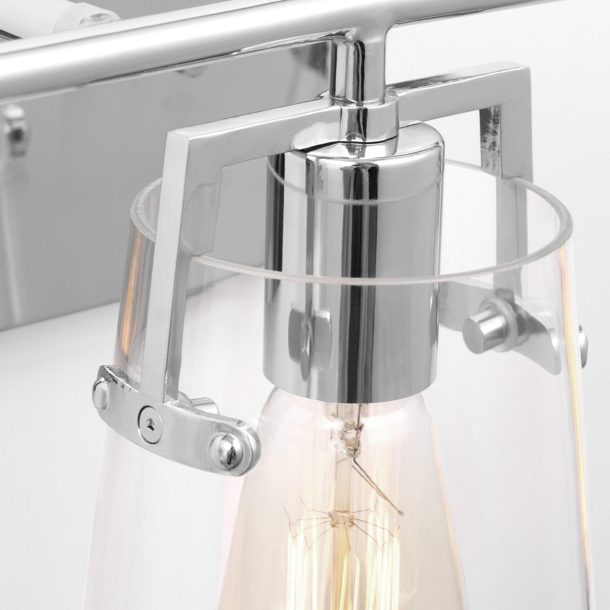 Crofton 24" 3-Light Bathroom Vanity, Chrome Finish with Clear Glass - Bees Lighting