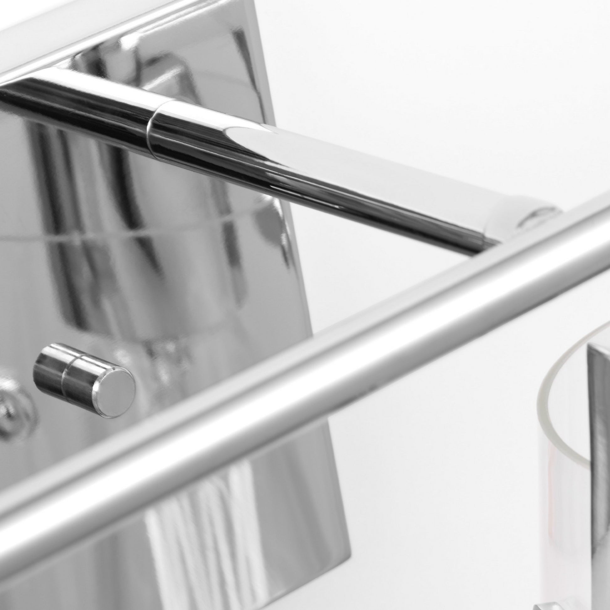 Crofton 33" 4-Light Bathroom Vanity, Chrome Finish with Clear Glass - Bees Lighting