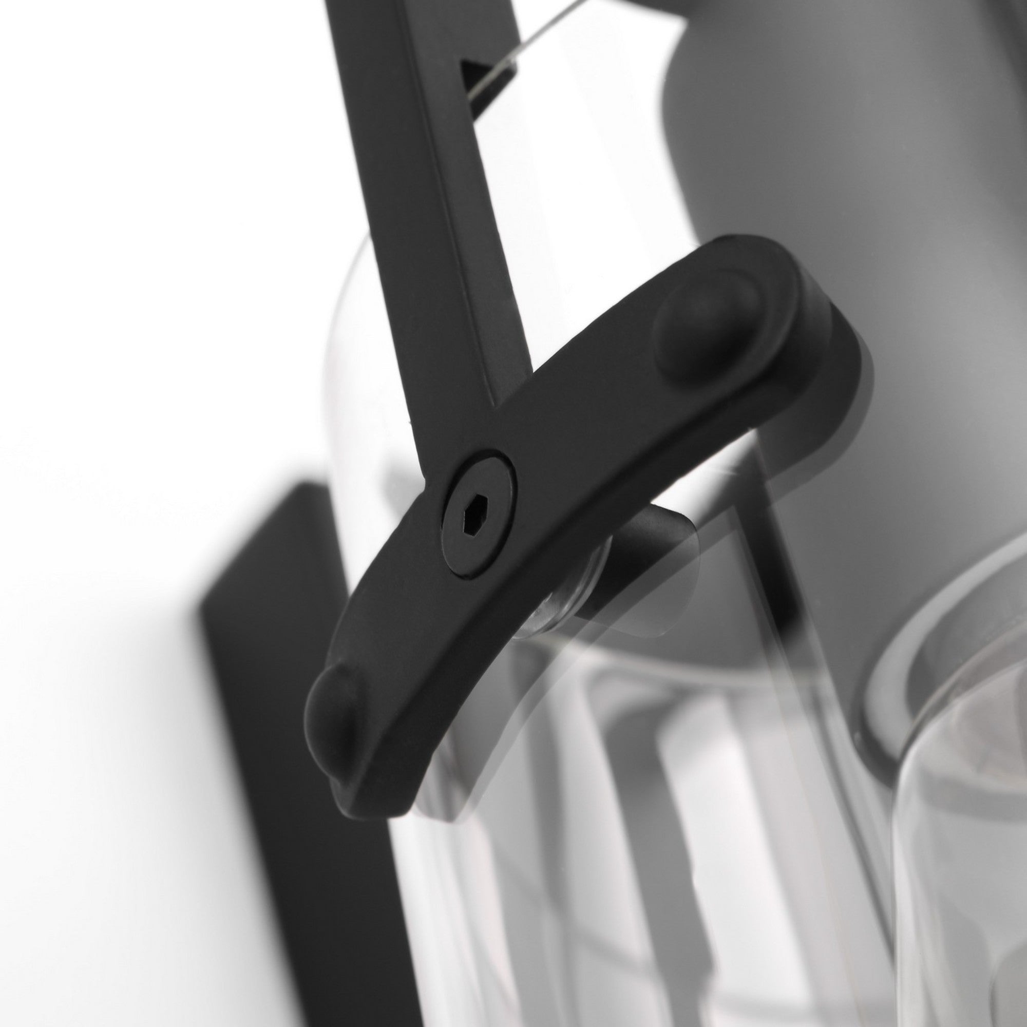 Crofton 33" 4-Light Bathroom Vanity, Midnight Black Finish with Clear Glass - Bees Lighting