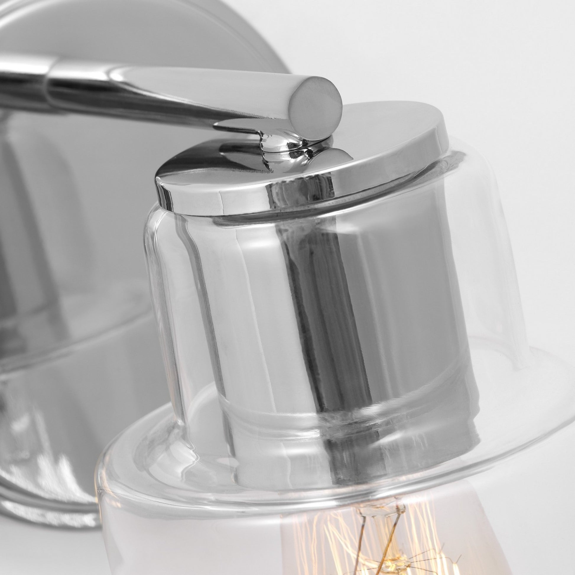 Sayward 8" Small Bath Sconce, Chrome Finish - Bees Lighting