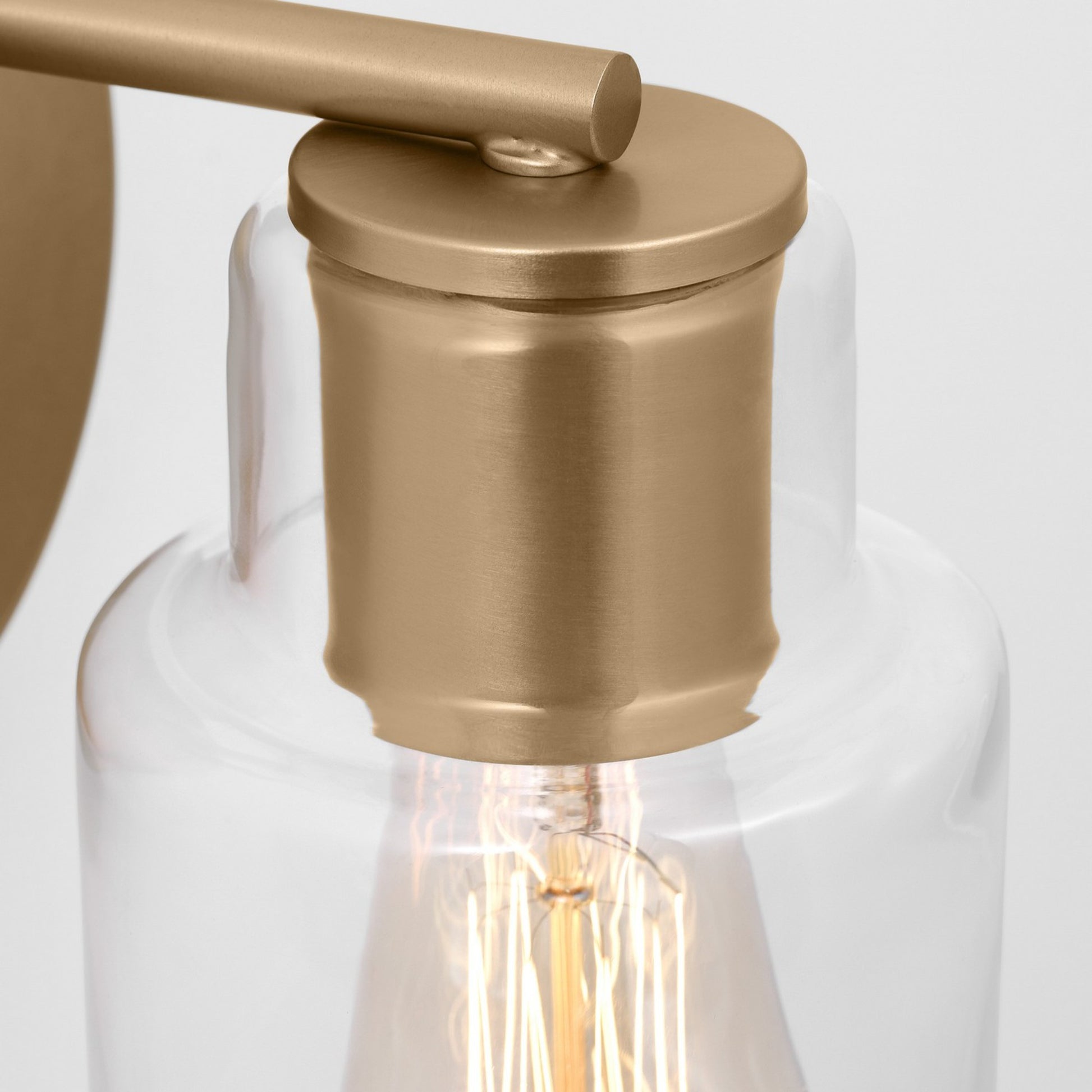 Sayward 8" Small Bath Sconce, Satin Brass Finish - Bees Lighting