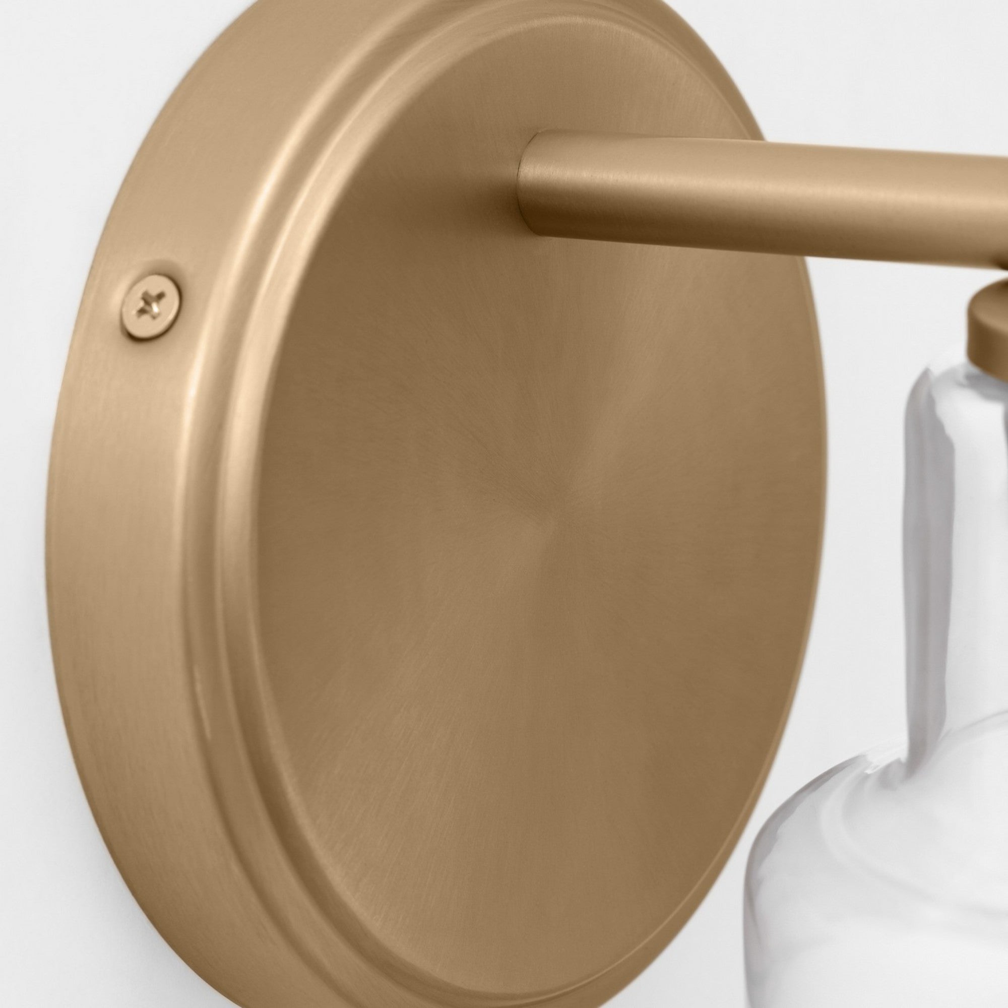 Sayward 8" Small Bath Sconce, Satin Brass Finish - Bees Lighting