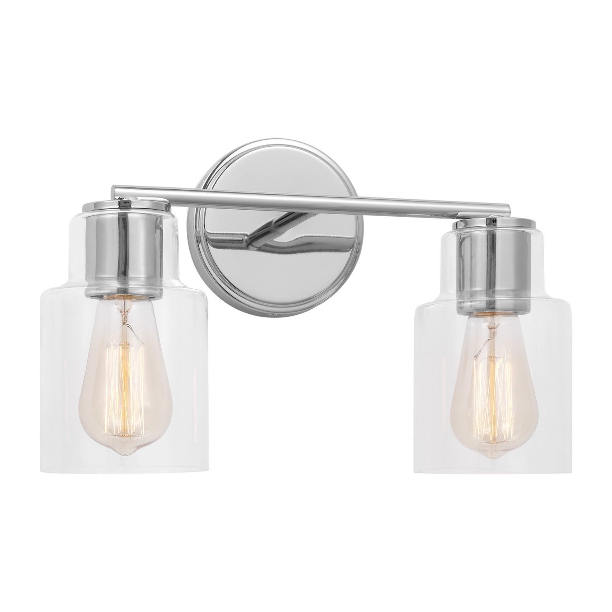 Sayward 14" 2-Light Bathroom Vanity, Chrome Finish - Bees Lighting