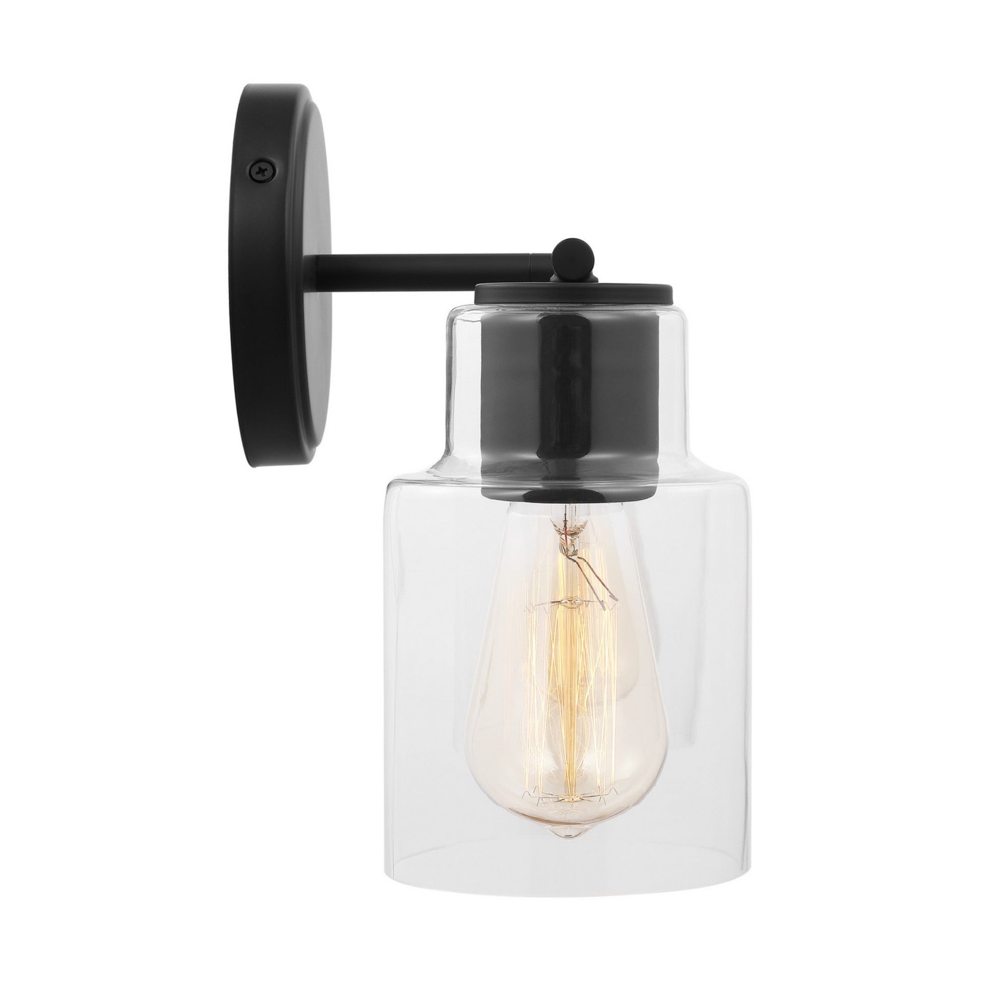 Sayward 14" 2-Light Bathroom Vanity, Midnight Black Finish - Bees Lighting