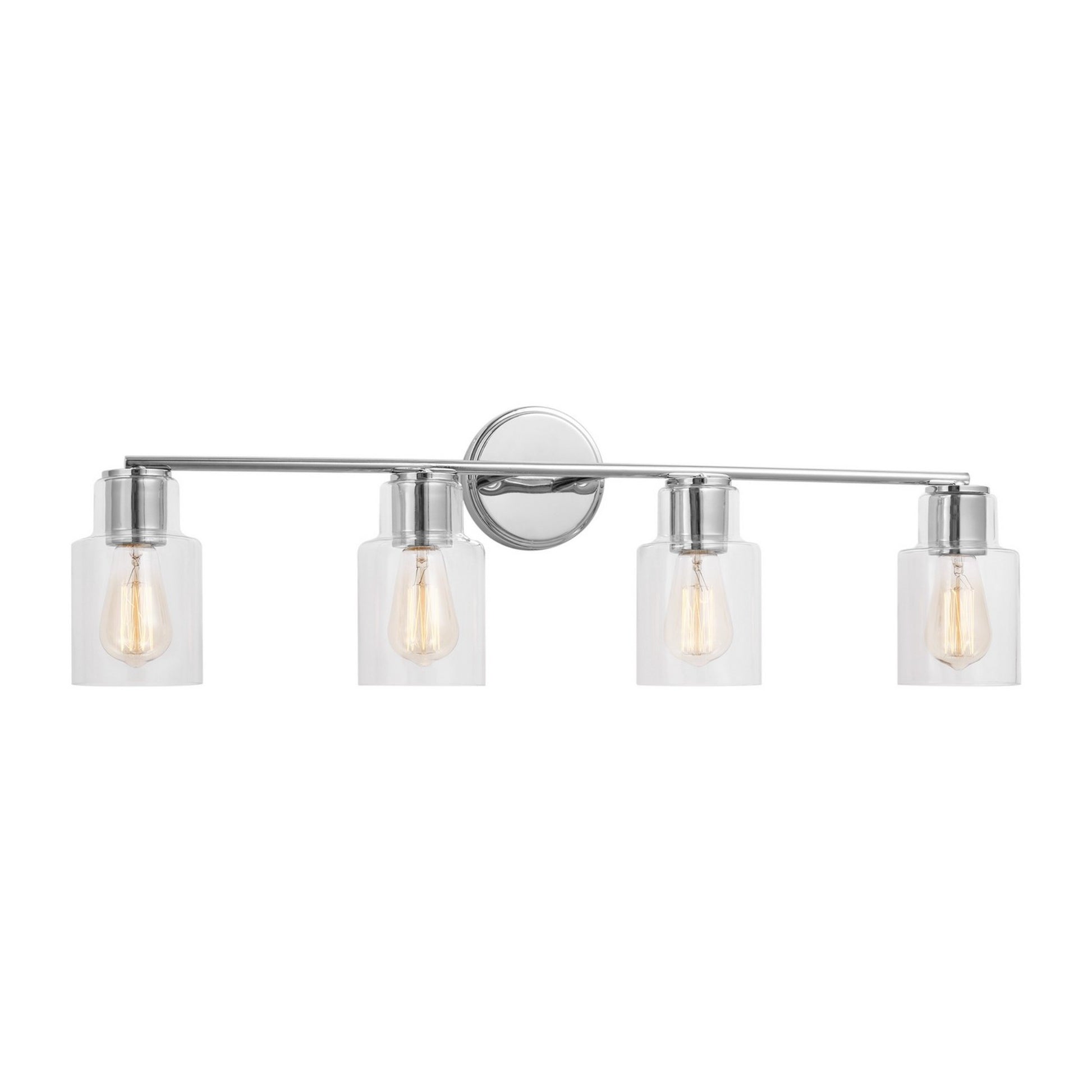 Sayward 32" 4-Light Bathroom Vanity, Chrome Finish - Bees Lighting