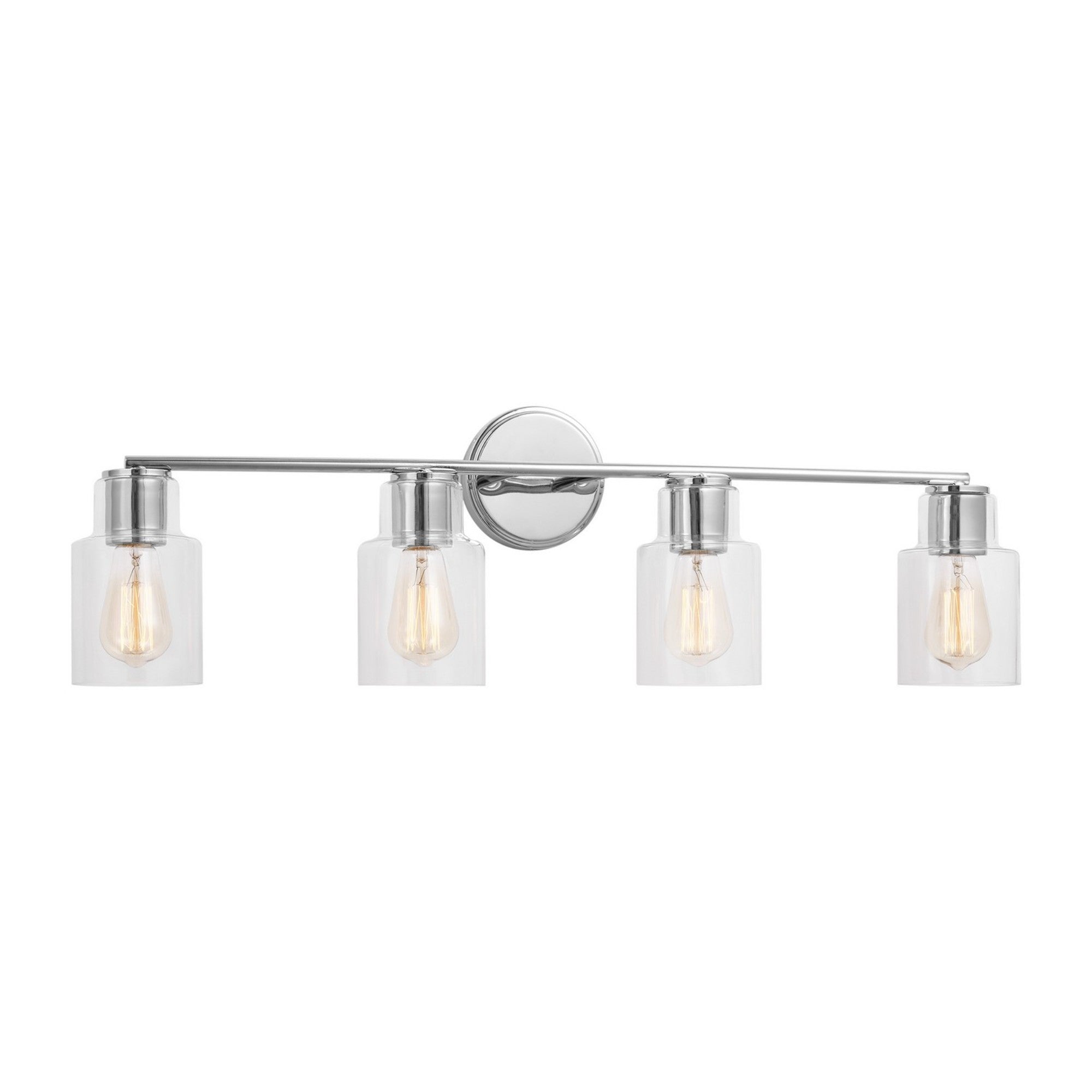 Sayward 32" 4-Light Bathroom Vanity, Chrome Finish - Bees Lighting