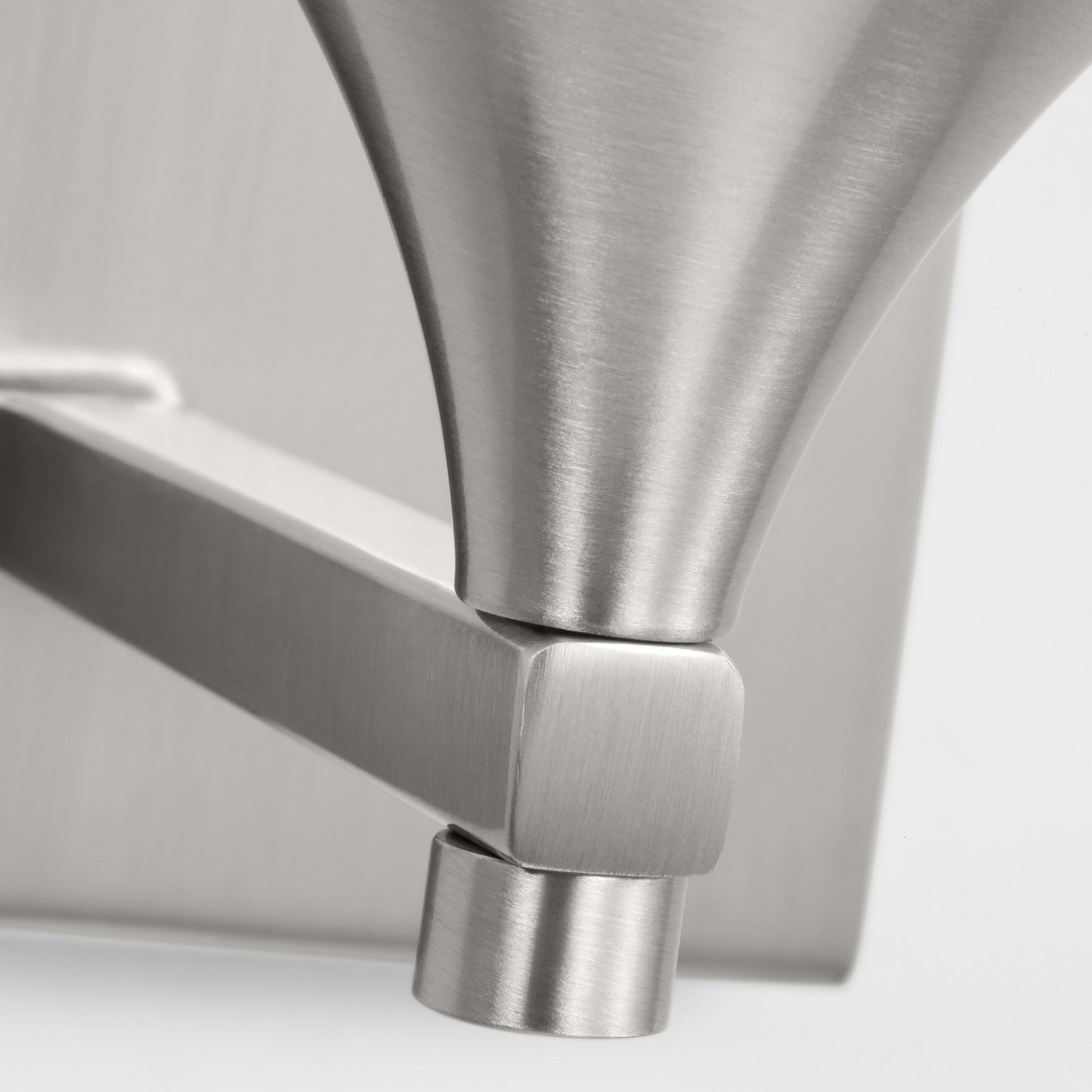 Toffino 9" Bath Sconce, Brushed Steel Finish with Milk Glass - Bees Lighting