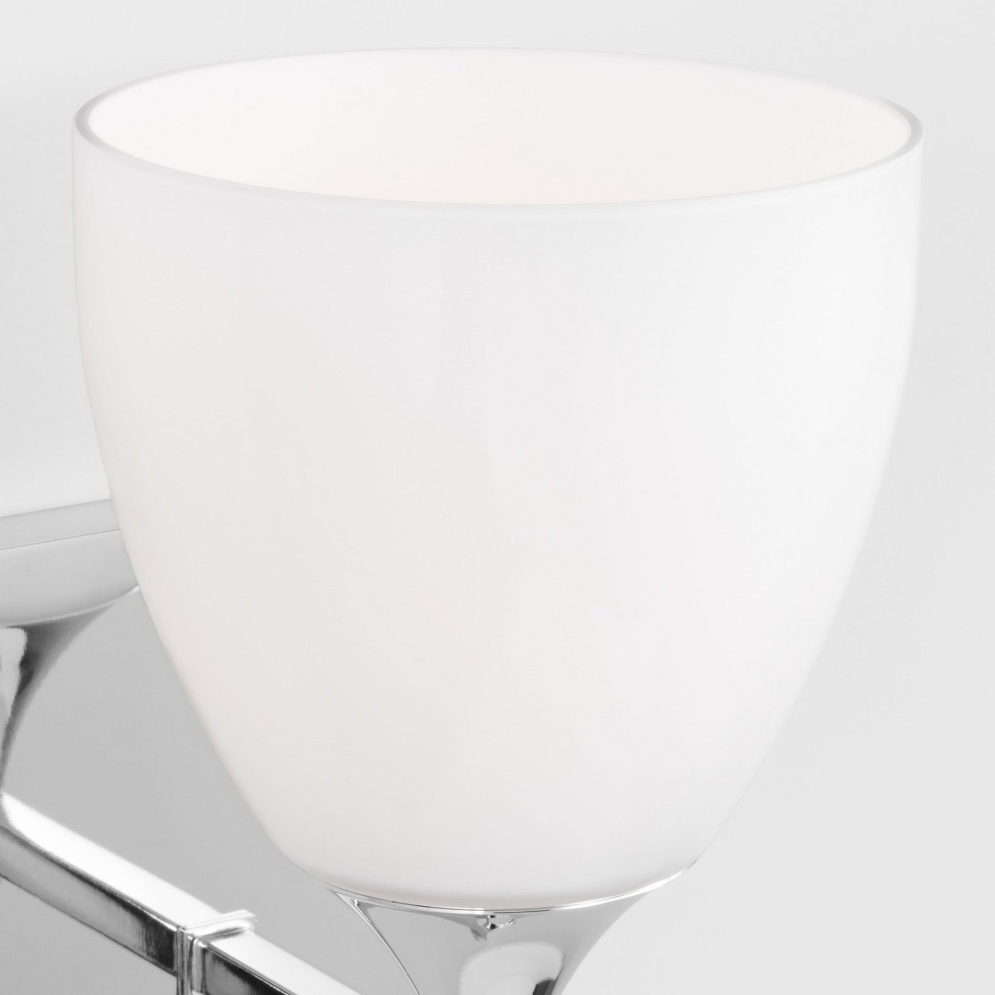 Toffino 9" Bath Sconce, Chrome Finish with Milk Glass - Bees Lighting