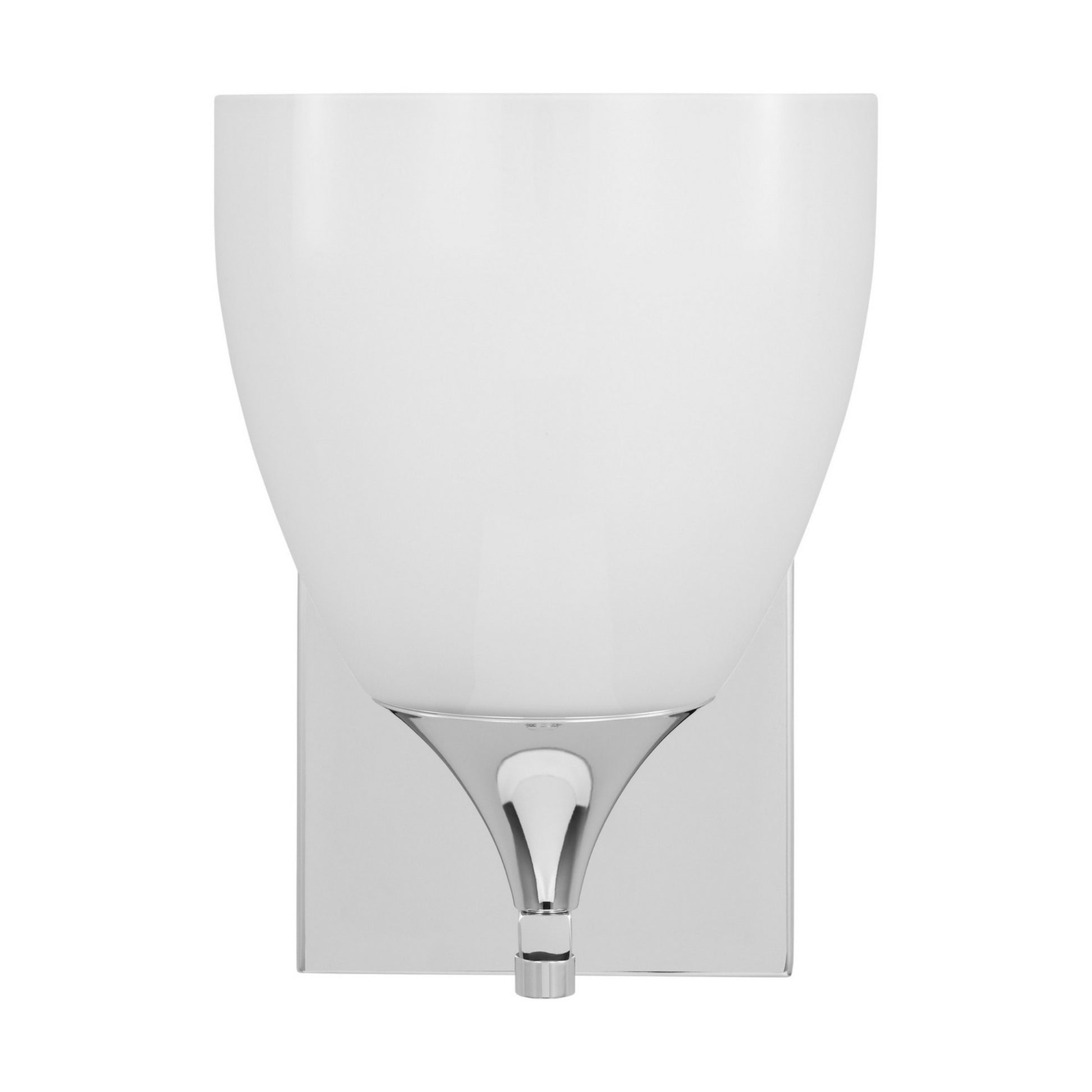Toffino 9" Bath Sconce, Chrome Finish with Milk Glass - Bees Lighting