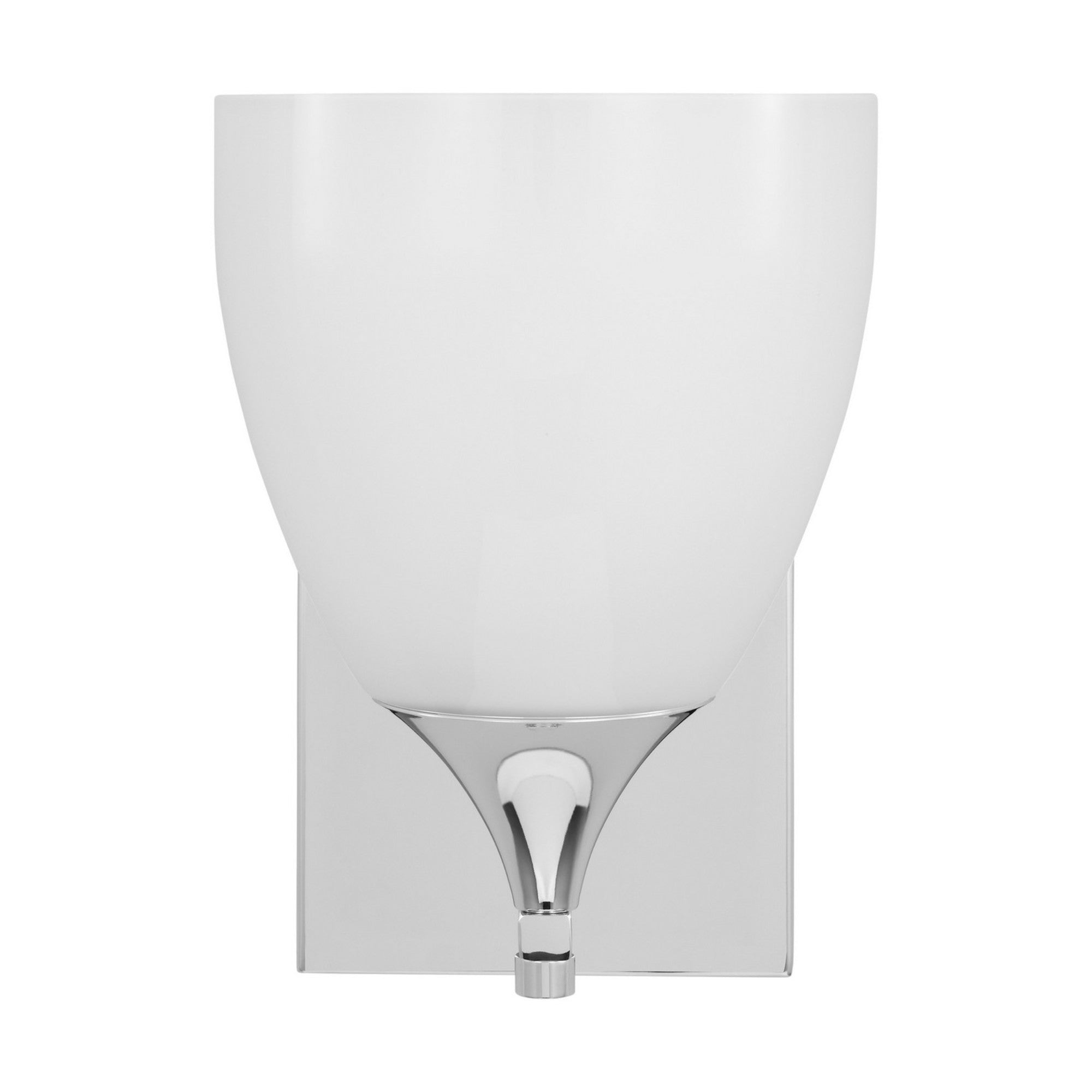 Toffino 9" Bath Sconce, Chrome Finish with Milk Glass - Bees Lighting