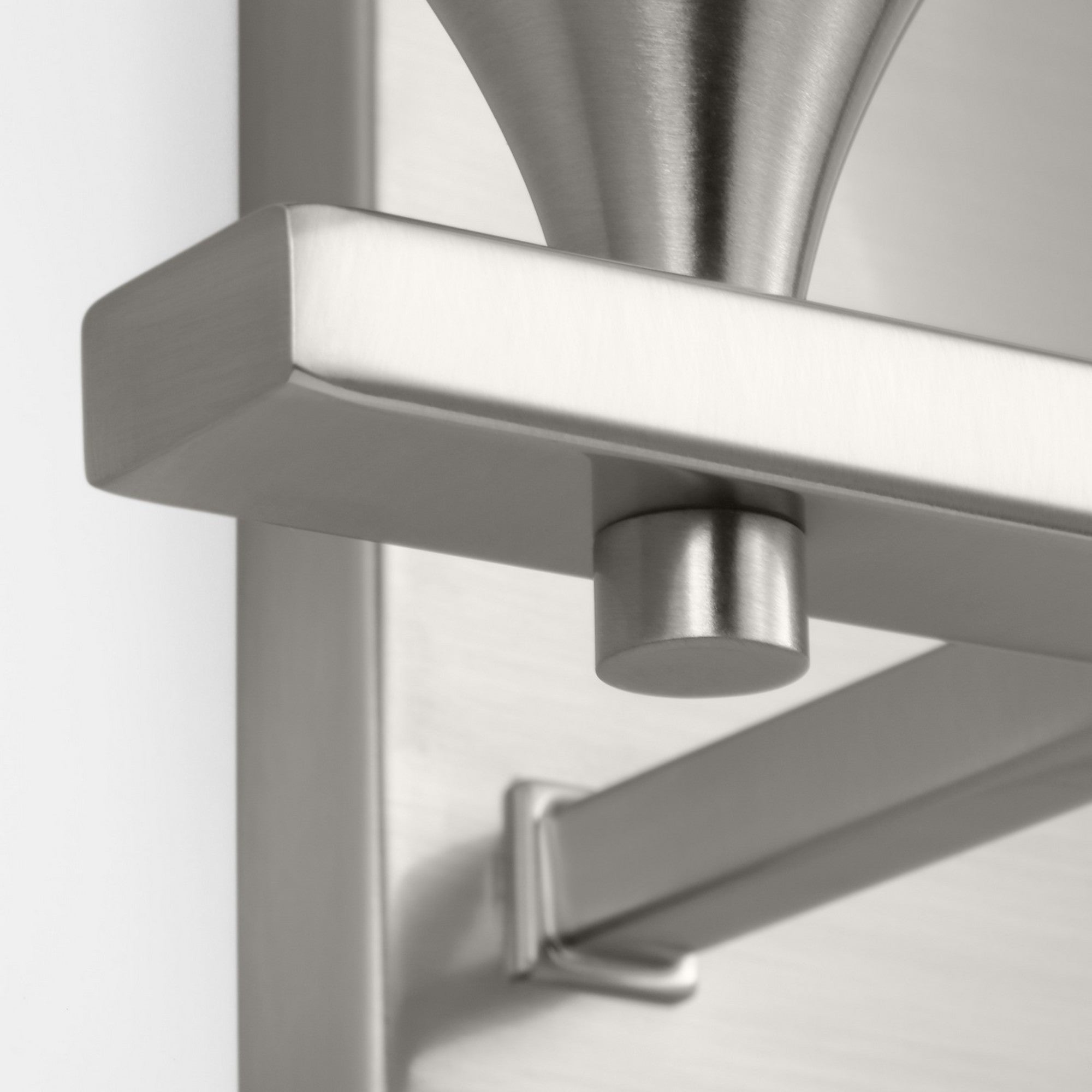 Toffino 16" 2-Light Bathroom Vanity, Brushed Steel Finish with Milk Glass - Bees Lighting