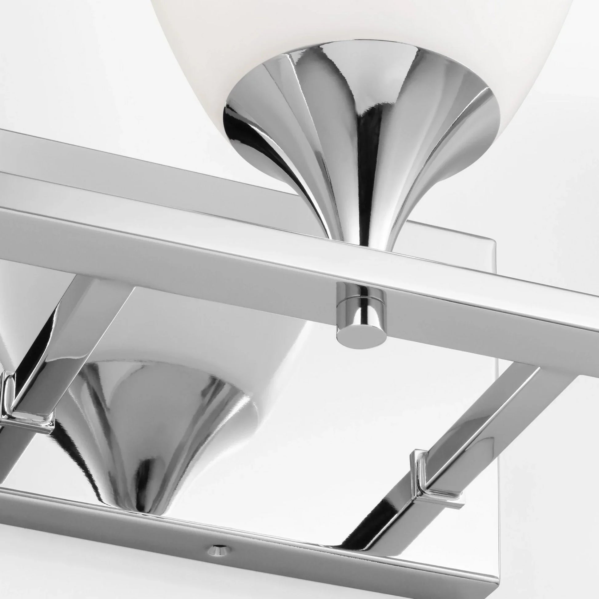 Toffino 26" 3-Light Bathroom Vanity, Chrome Finish with Milk Glass - Bees Lighting