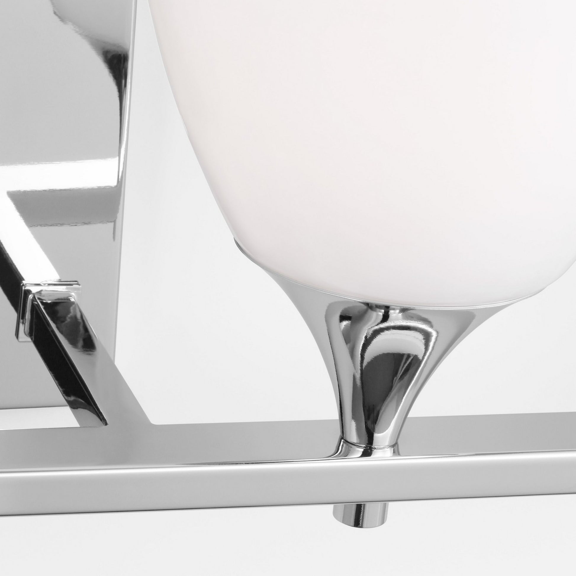 Toffino 36" 4-Light Bathroom Vanity, Chrome Finish with Milk Glass - Bees Lighting