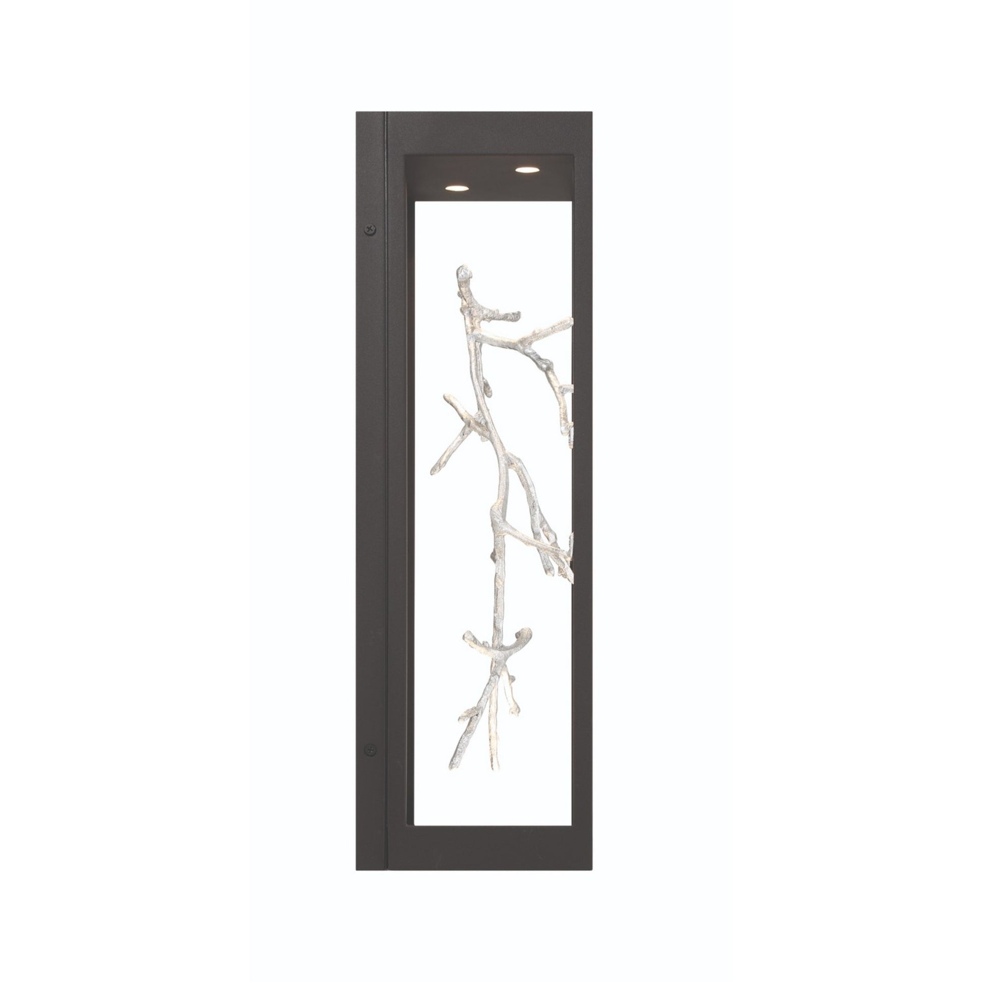 Aerie 20" LED Outdoor Wall Sconce, Silver & Black Finish - Bees Lighting
