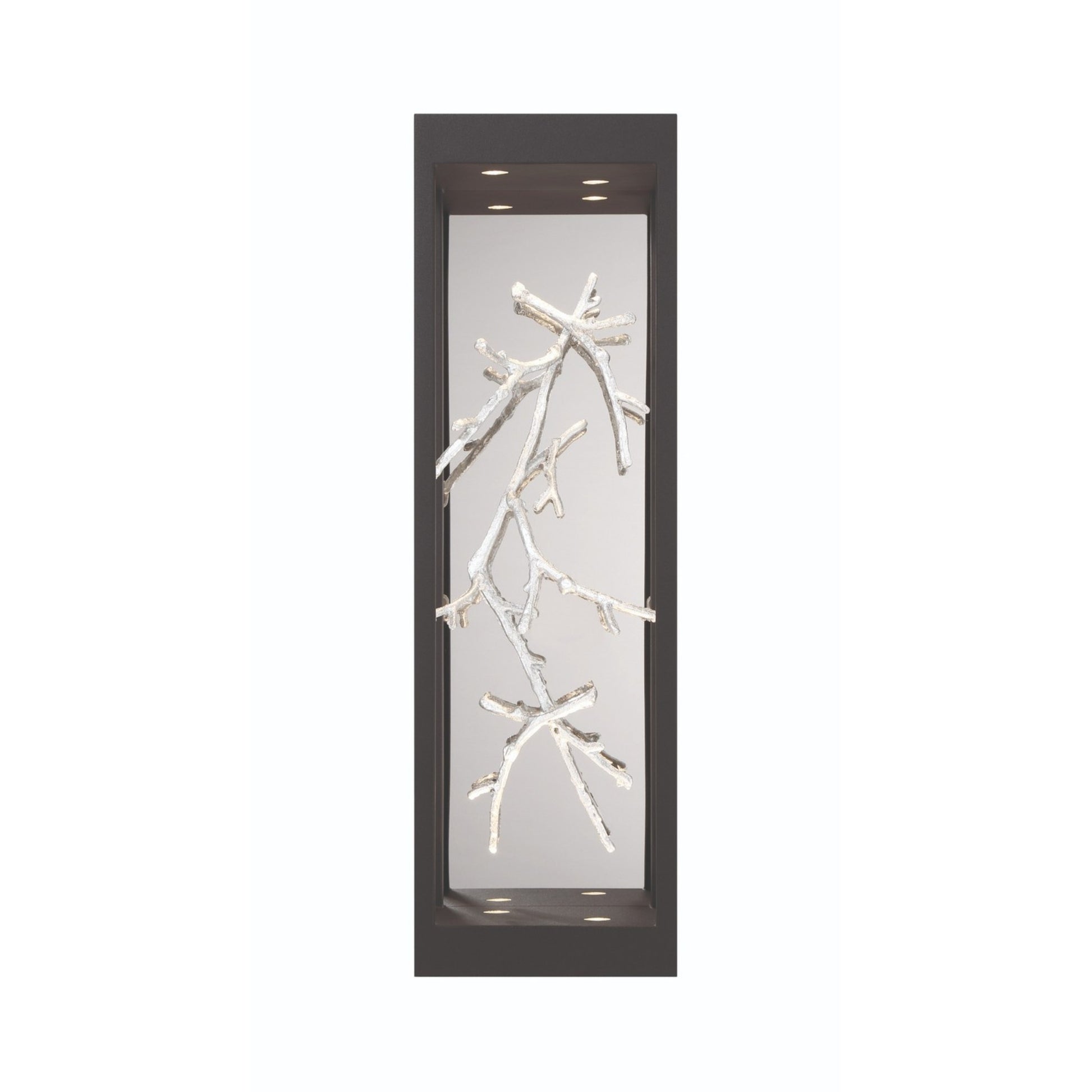 Aerie 20" LED Outdoor Wall Sconce, Silver & Black Finish - Bees Lighting