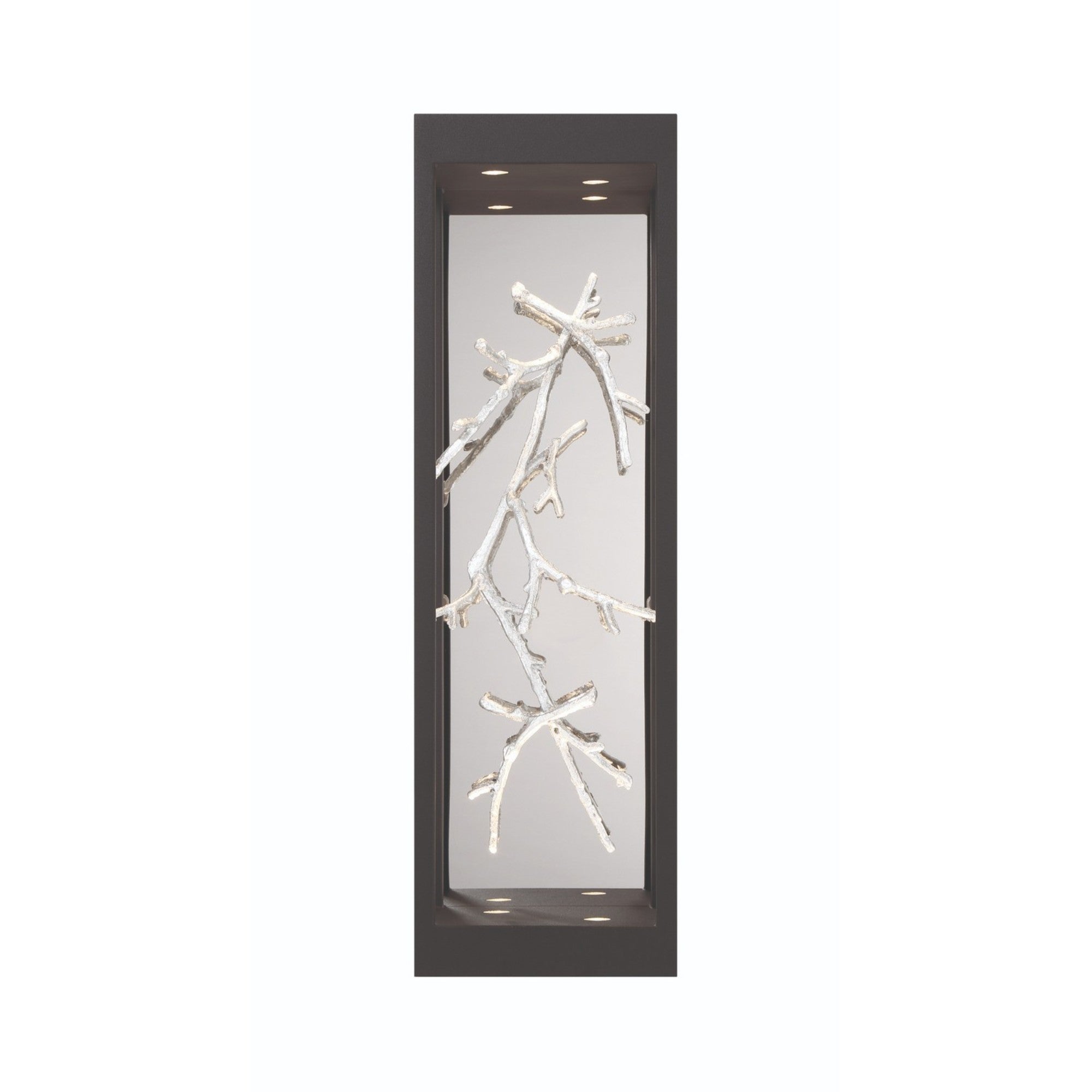 Aerie 20" LED Outdoor Wall Sconce, Silver & Black Finish - Bees Lighting