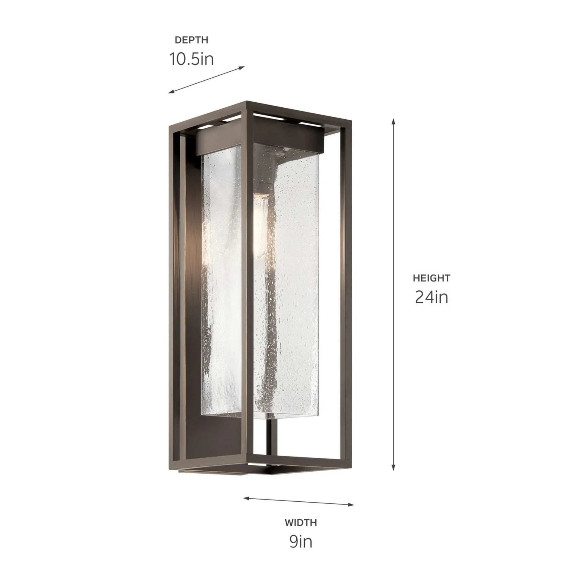 Mercer 24" Outdoor Wall Light, Bronze Finish - Bees Lighting