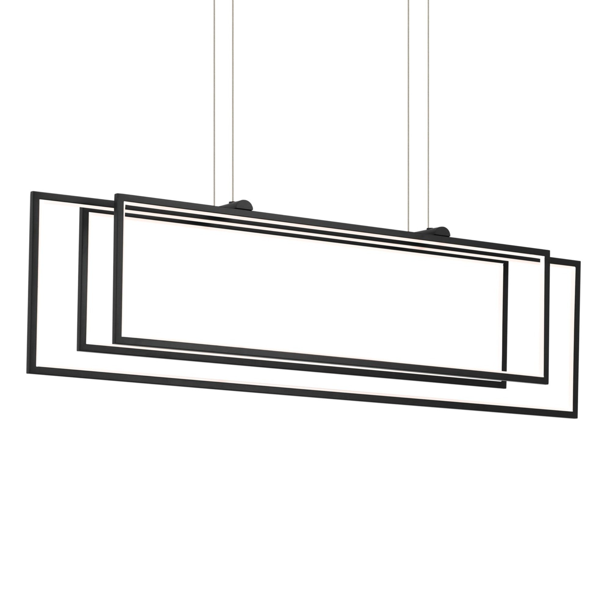 Jestin 46 in. 3 Lights Chandelier Matte Black Finish - Bees Lighting