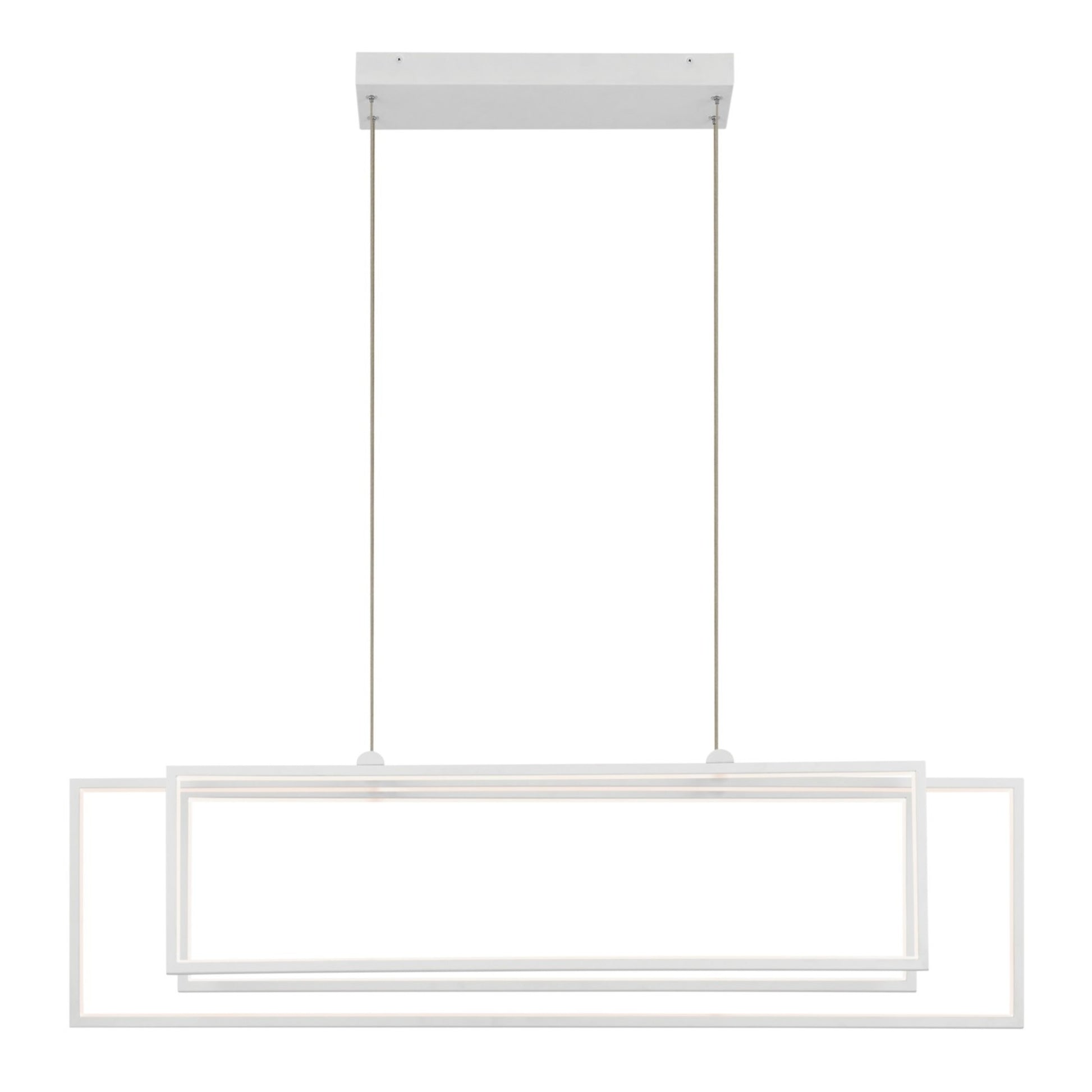 Jestin 46" LED Linear Chandelier, White Finish - Bees Lighting